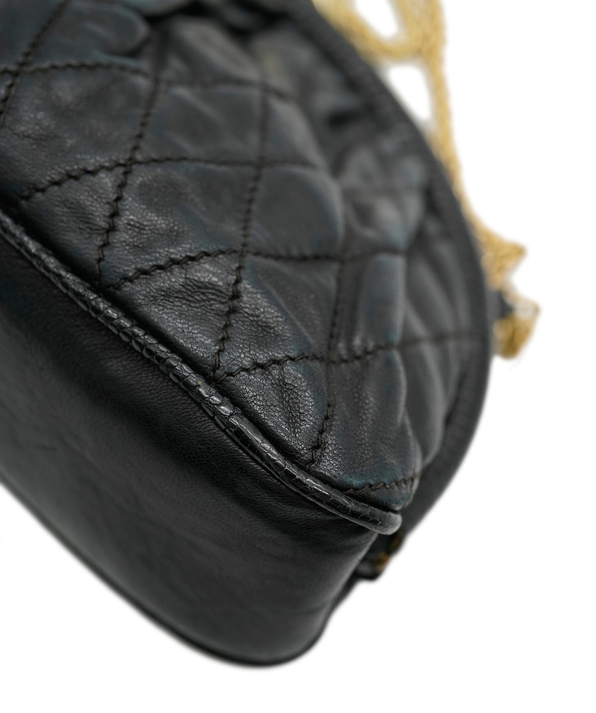 Chanel Chanel Lizard Black Purse ALC1075