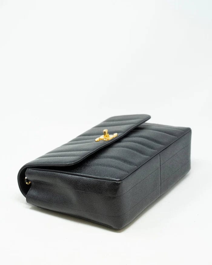 Chanel Chanel Mademoiselle Classic Single Flap Black Caviar GHW - DXBS1461