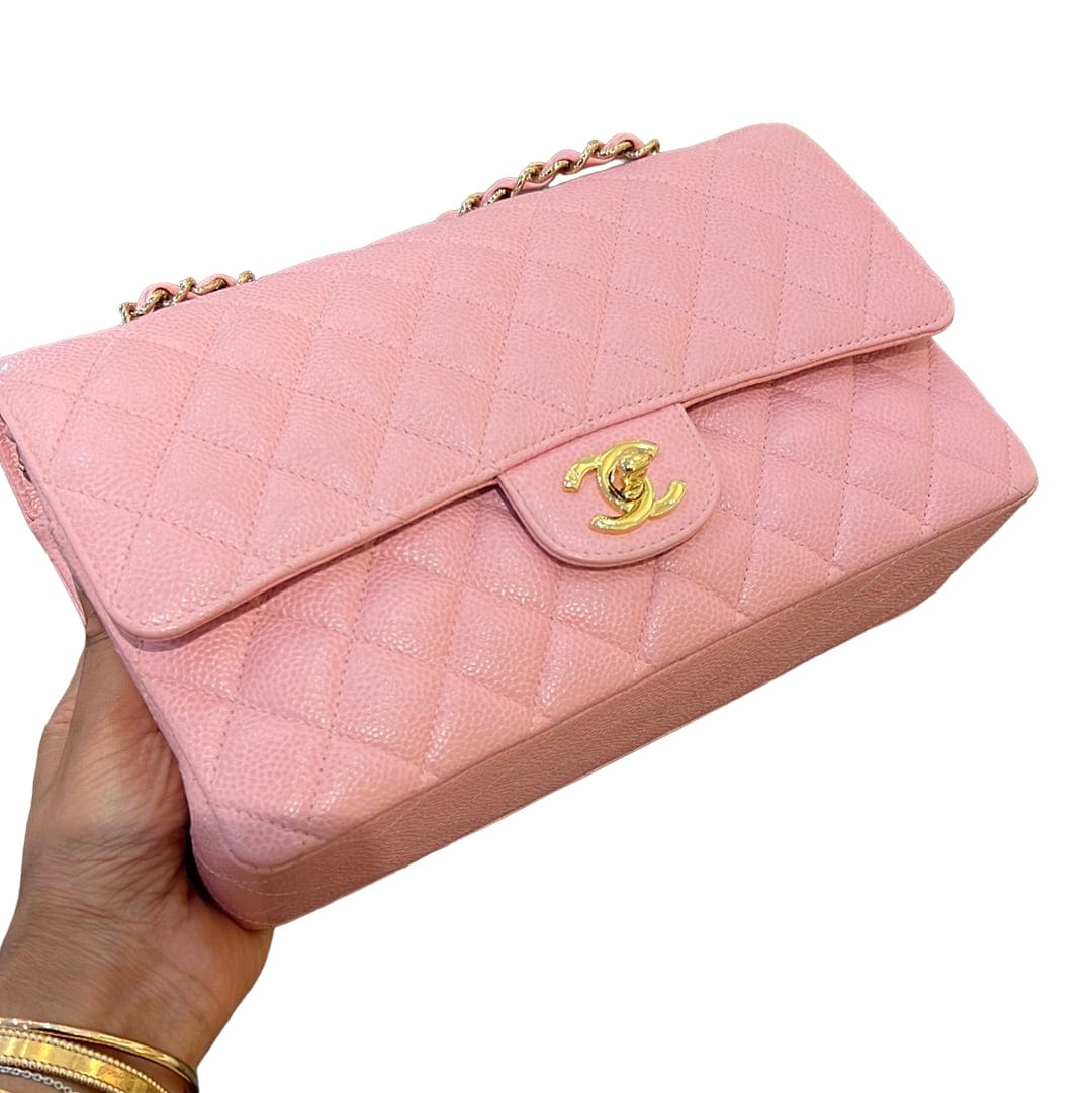 Chanel Chanel matelasse 25 chain shoulder pink caviar skin leather ASC2494