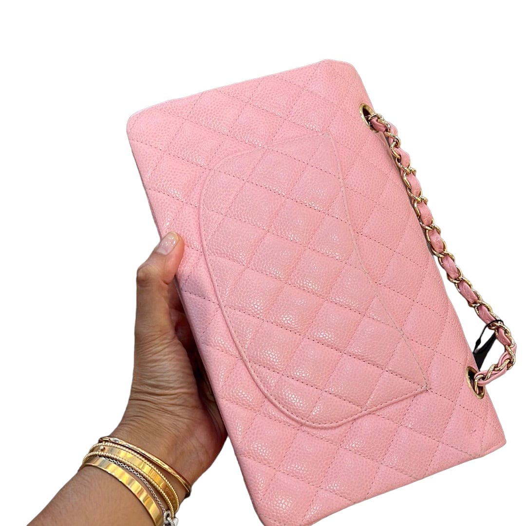 Chanel Chanel matelasse 25 chain shoulder pink caviar skin leather ASC2494