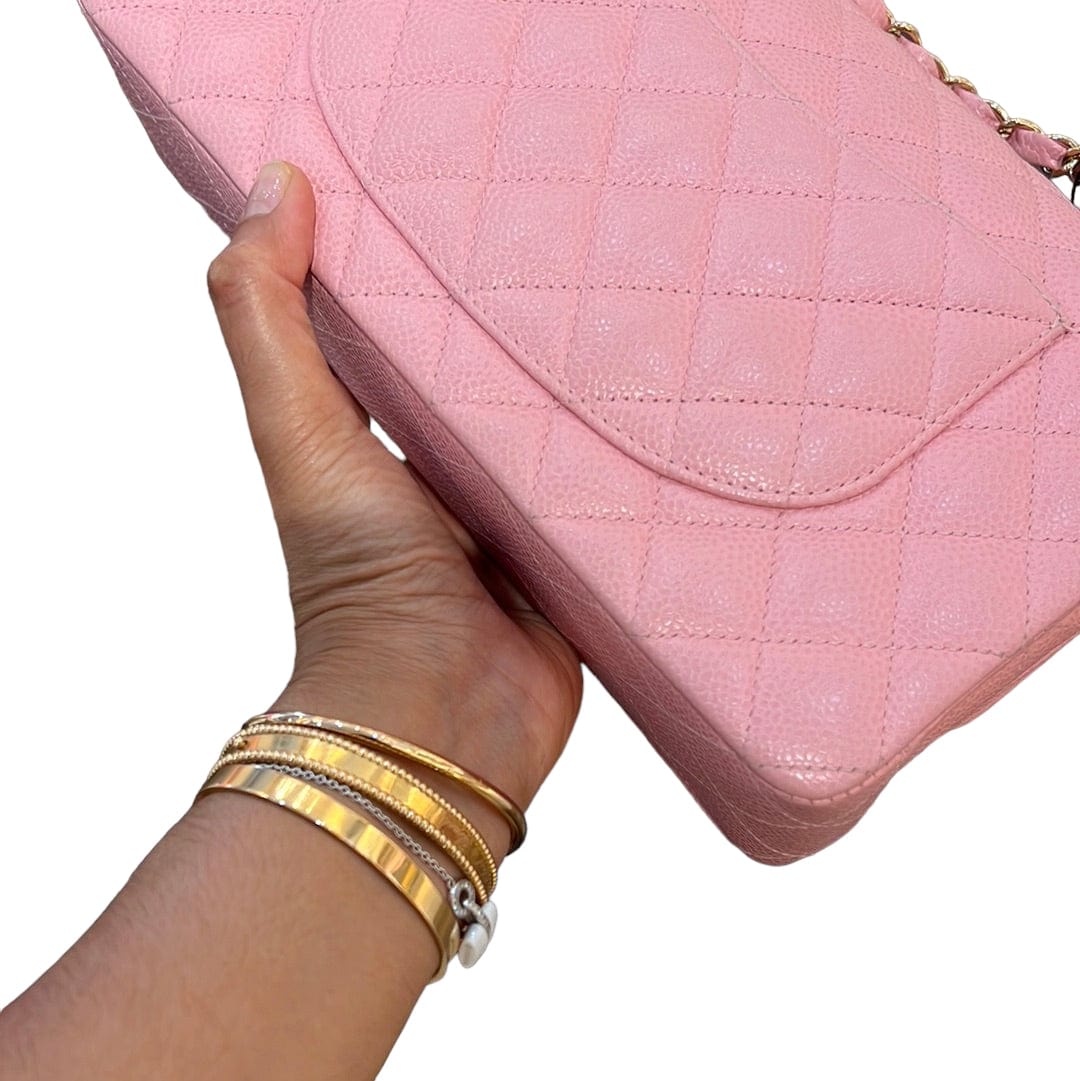 Chanel Chanel matelasse 25 chain shoulder pink caviar skin leather ASC2494