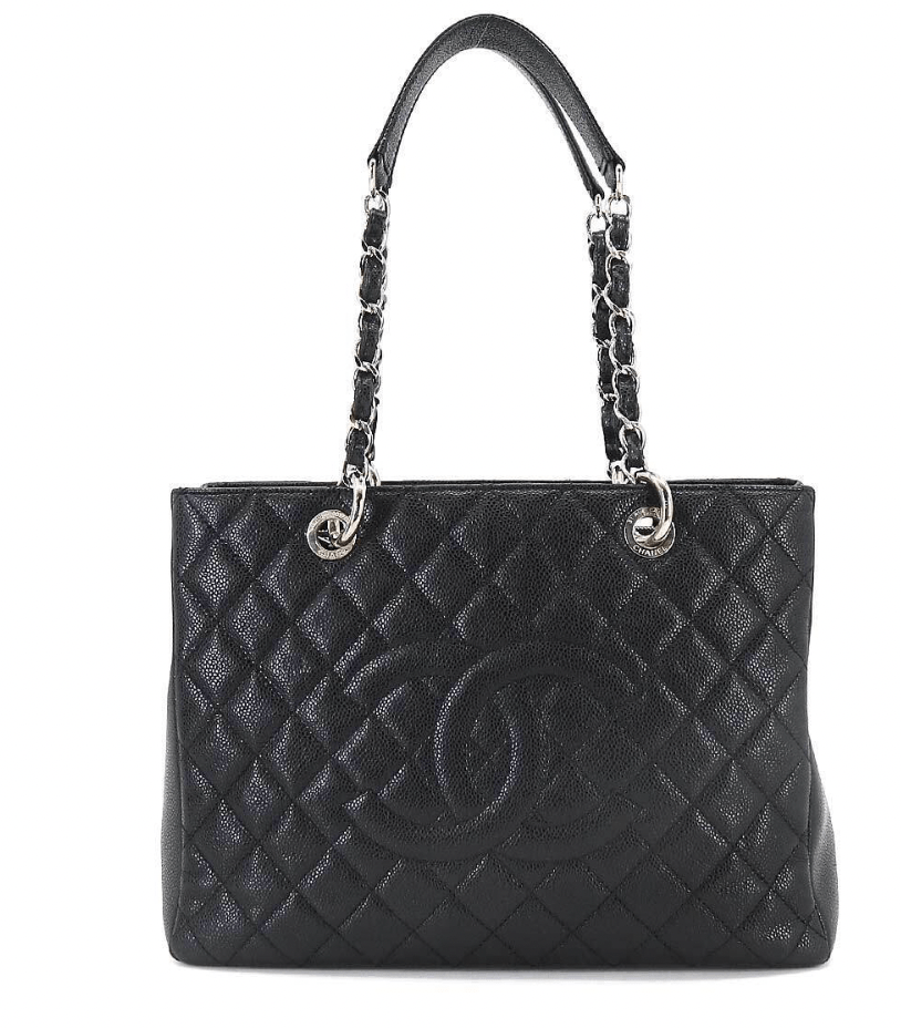 Chanel Chanel Matelasse Grand Shopping Tote Bag Caviar Skin Black GST ASL9686