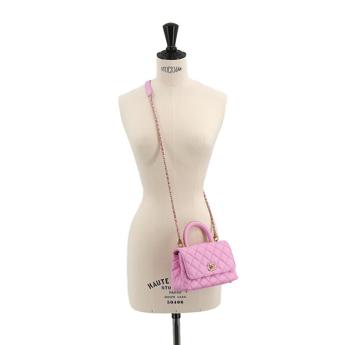 Chanel Chanel Matelasse Hand Shoulder Bag Caviar Skin Pink AS2215 Purse  LP90196209 ASC2724