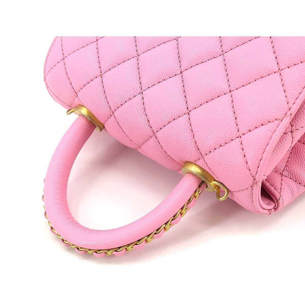 Chanel Chanel Matelasse Hand Shoulder Bag Caviar Skin Pink AS2215 Purse  LP90196209 ASC2724