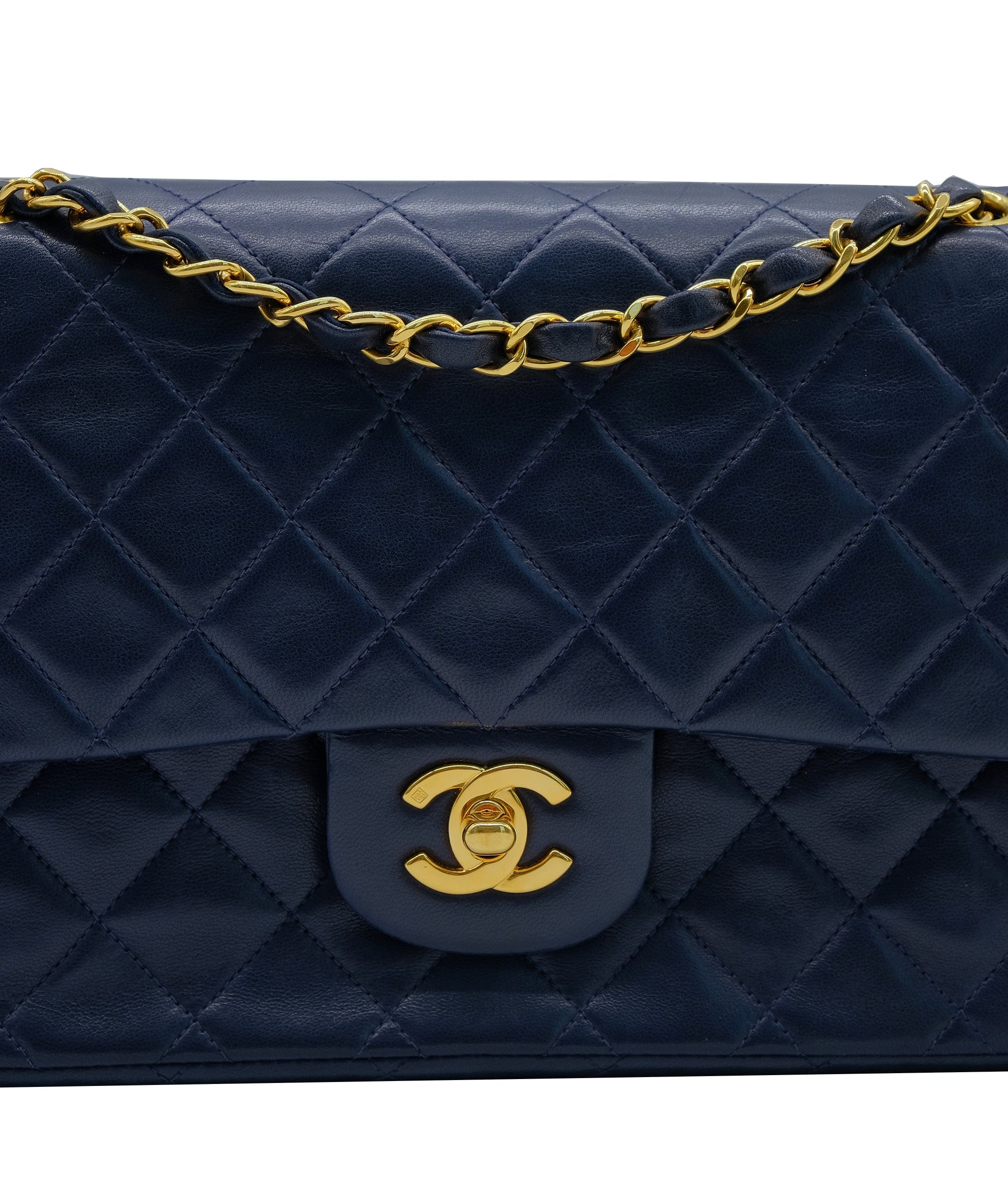 Chanel Chanel Matelasse25 Navy Card And Seal S/N 4806821 ASL8145