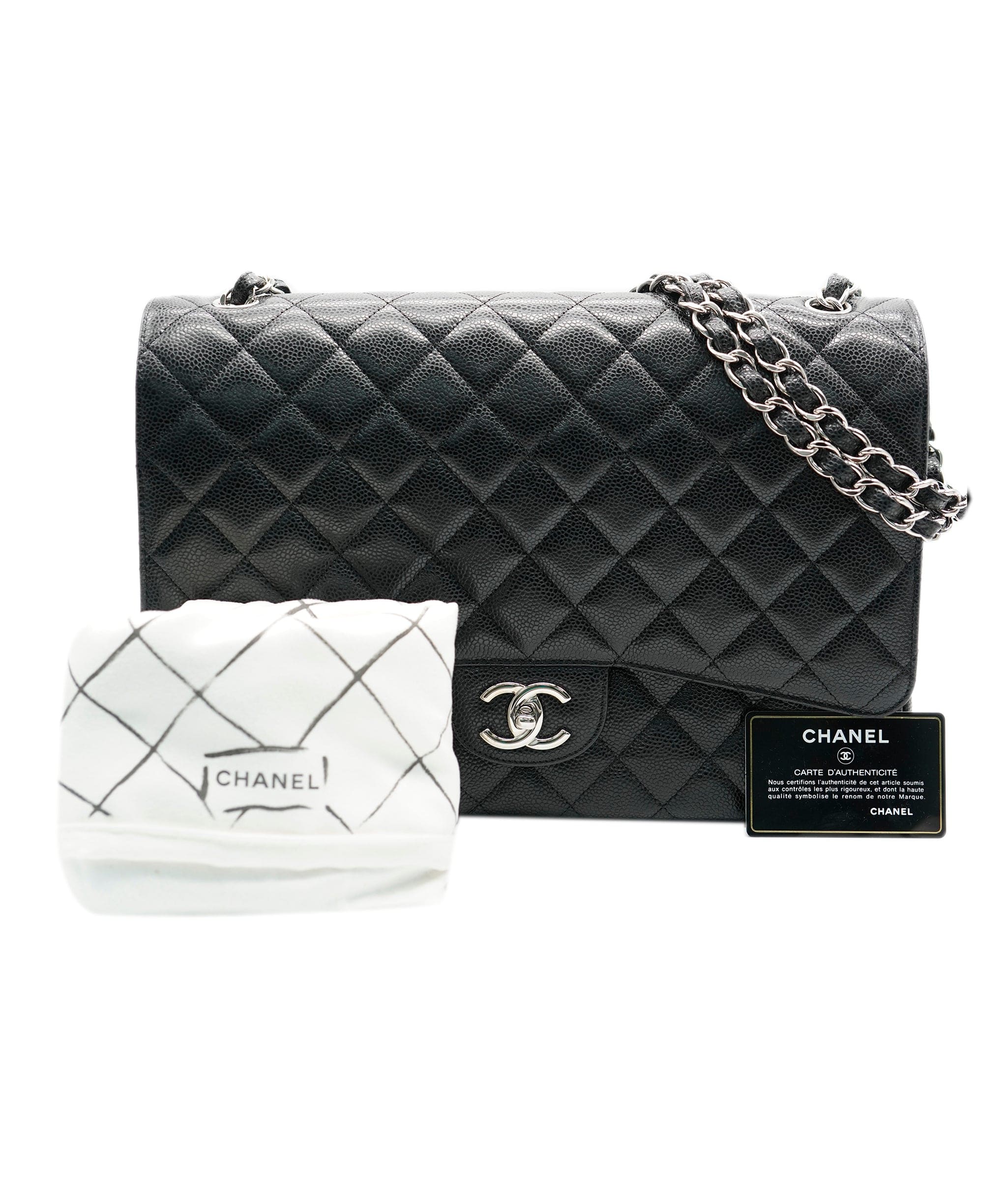 Chanel Chanel Maxi Classic Double Flap With Silver Hardware ALC0831