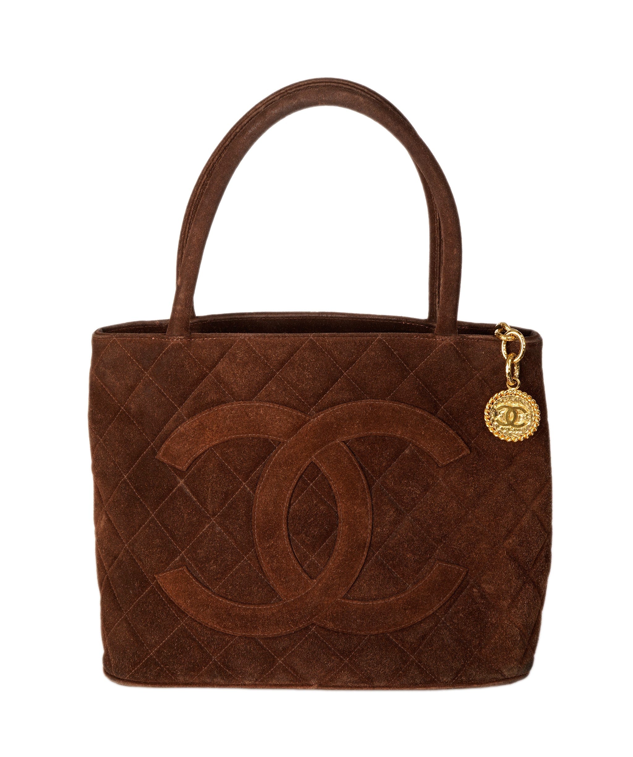 Chanel Chanel Medallion Tote Bag Suede Brown with GHW - DBXS1772