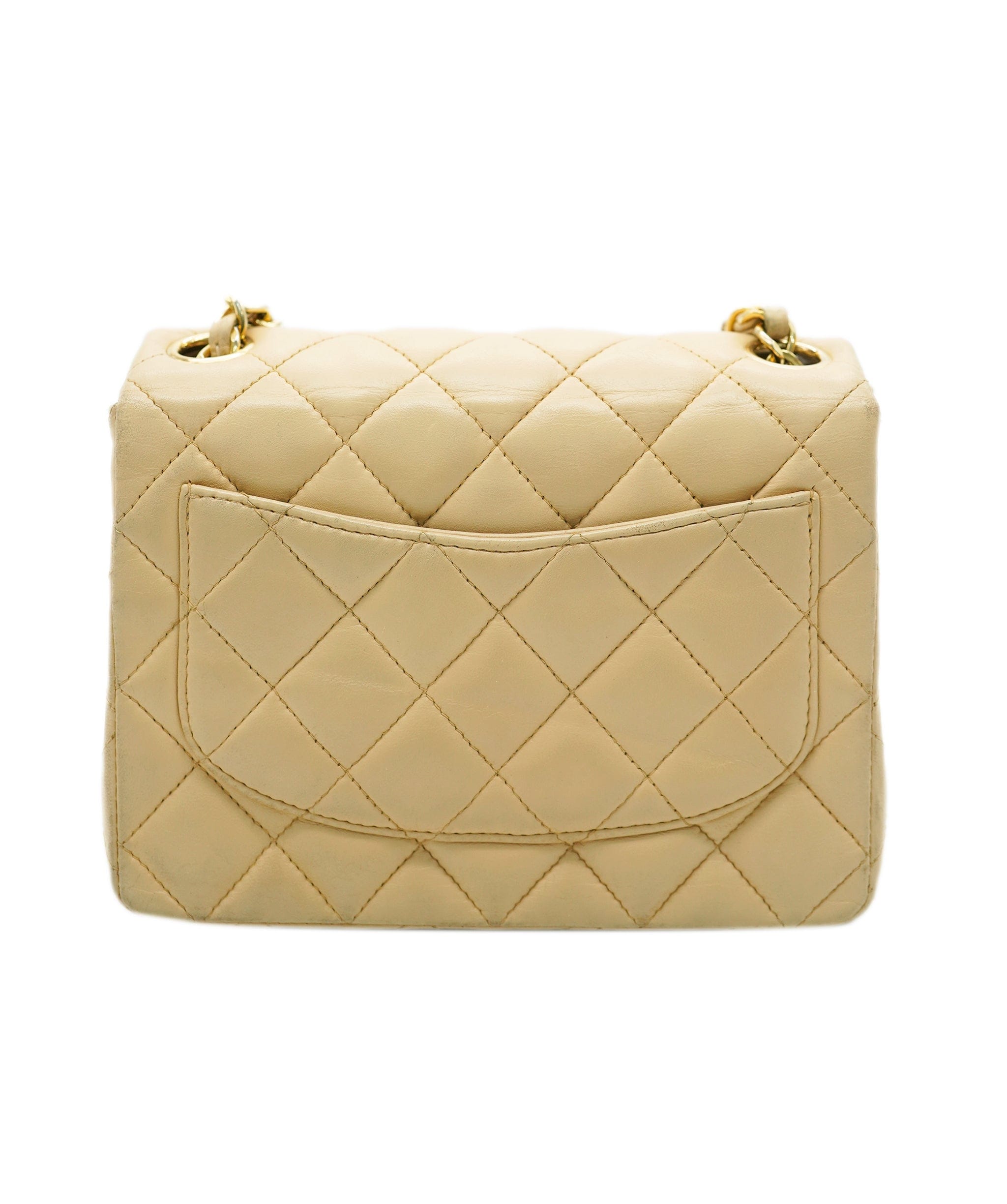 Chanel Chanel Mini Classic Flap Beige GHW REC1728