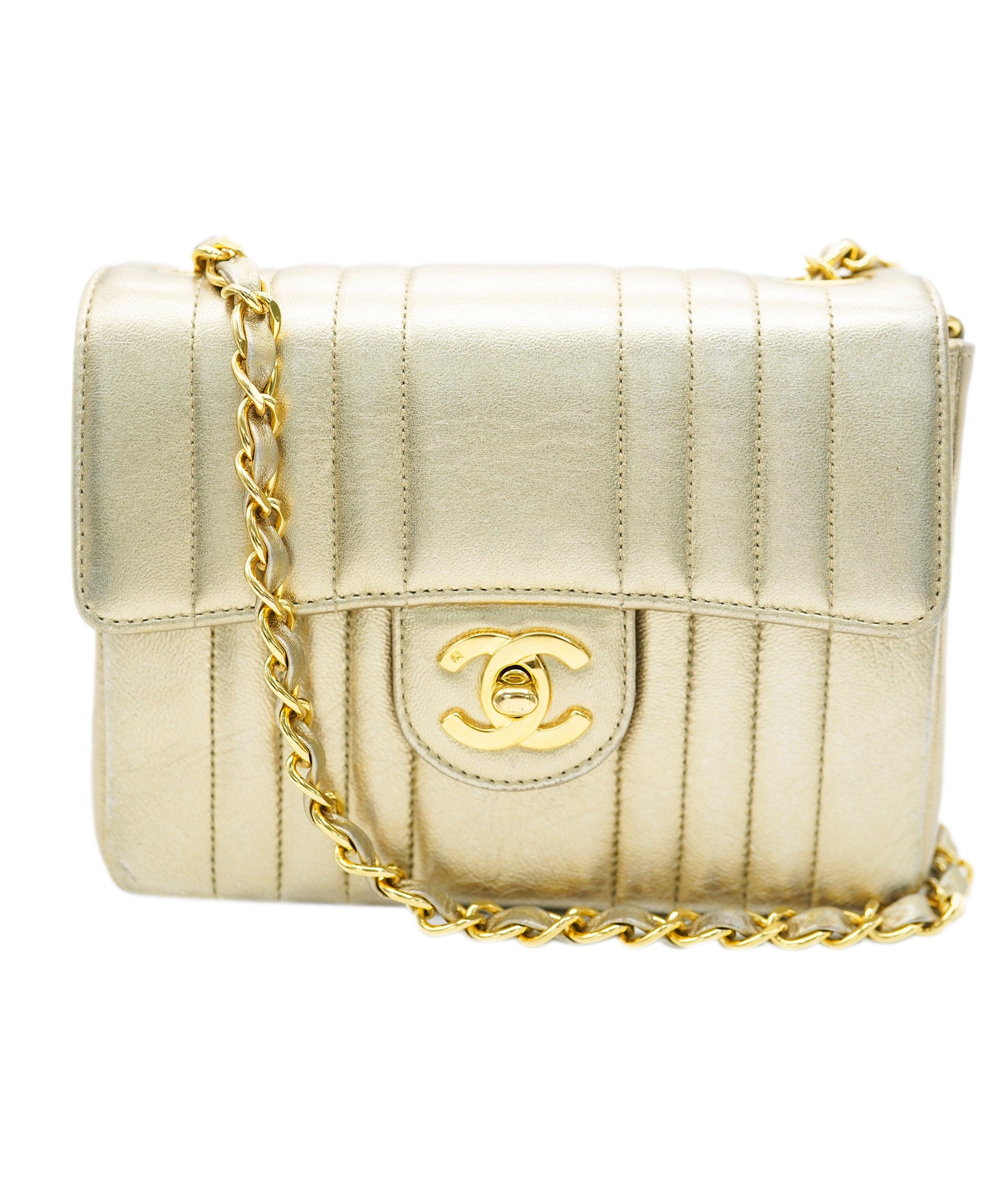 Chanel Chanel mini gold mademoiselle bag - comes full set  - AJC0717