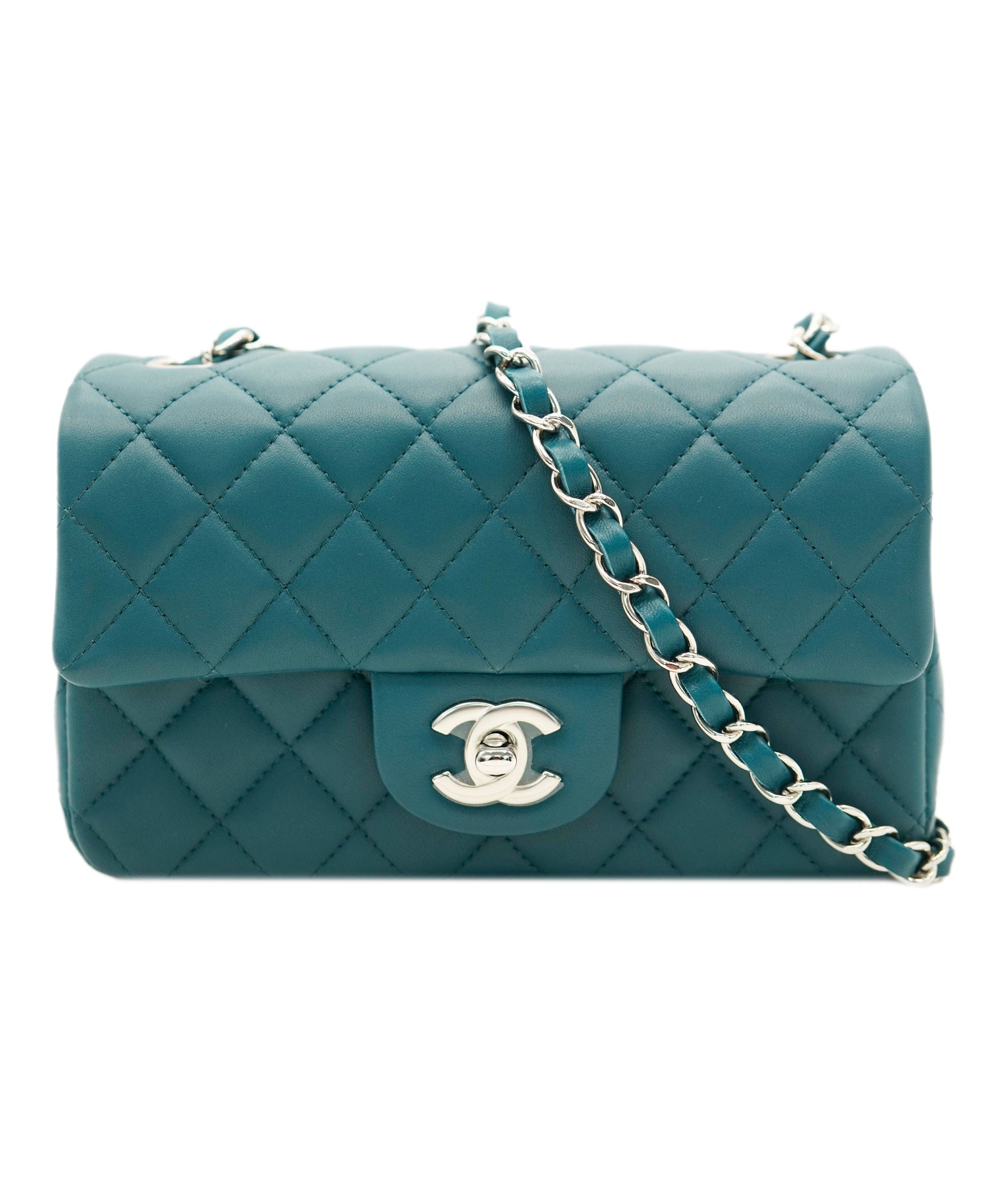 Chanel Chanel Mini Green Rectangle With Silver Hardware ALC1868