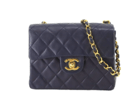 Chanel CHANEL Mini Matelasse Chain Shoulder Bag Leather Navy A01115 Gold Hardware Vintage Mini Matelasse Bag 90222411