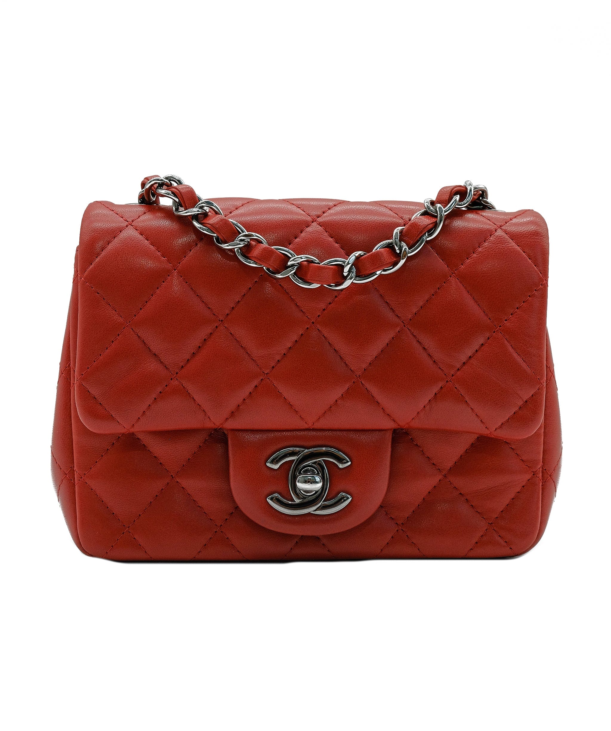 Chanel Chanel Mini Matelasse Red Card And Seal S/N 20611113 90178028 ASL8154