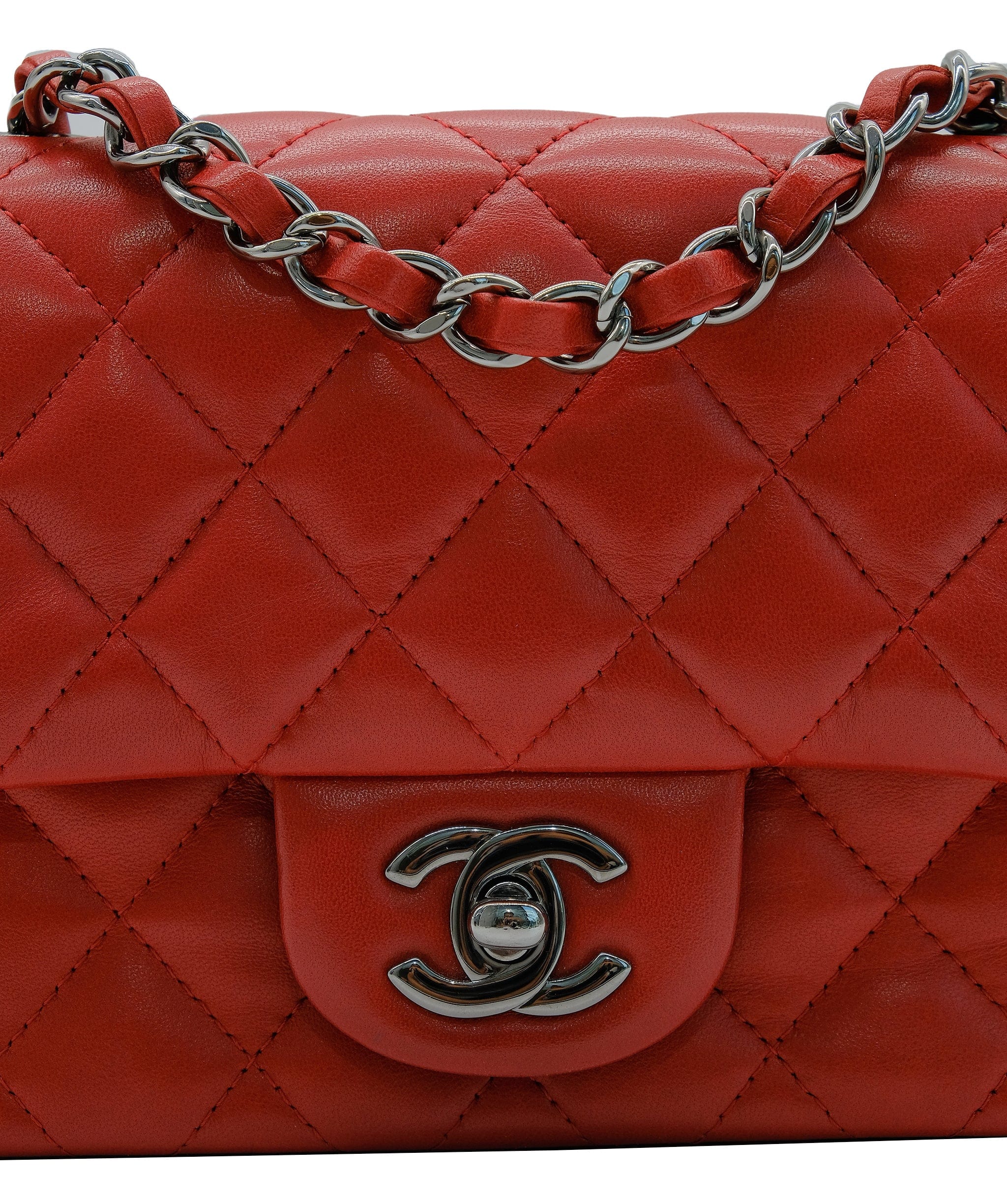 Chanel Chanel Mini Matelasse Red Card And Seal S/N 20611113 90178028 ASL8154