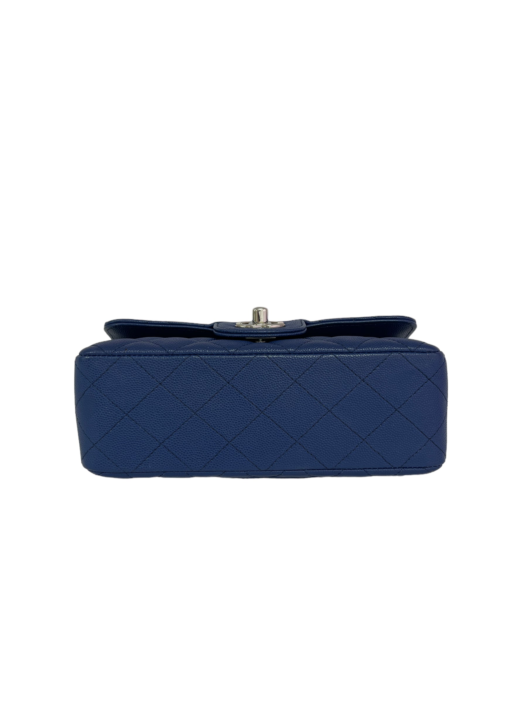 Chanel Chanel Mini Rectangle Blue Caviar SHW #25 SKC1328