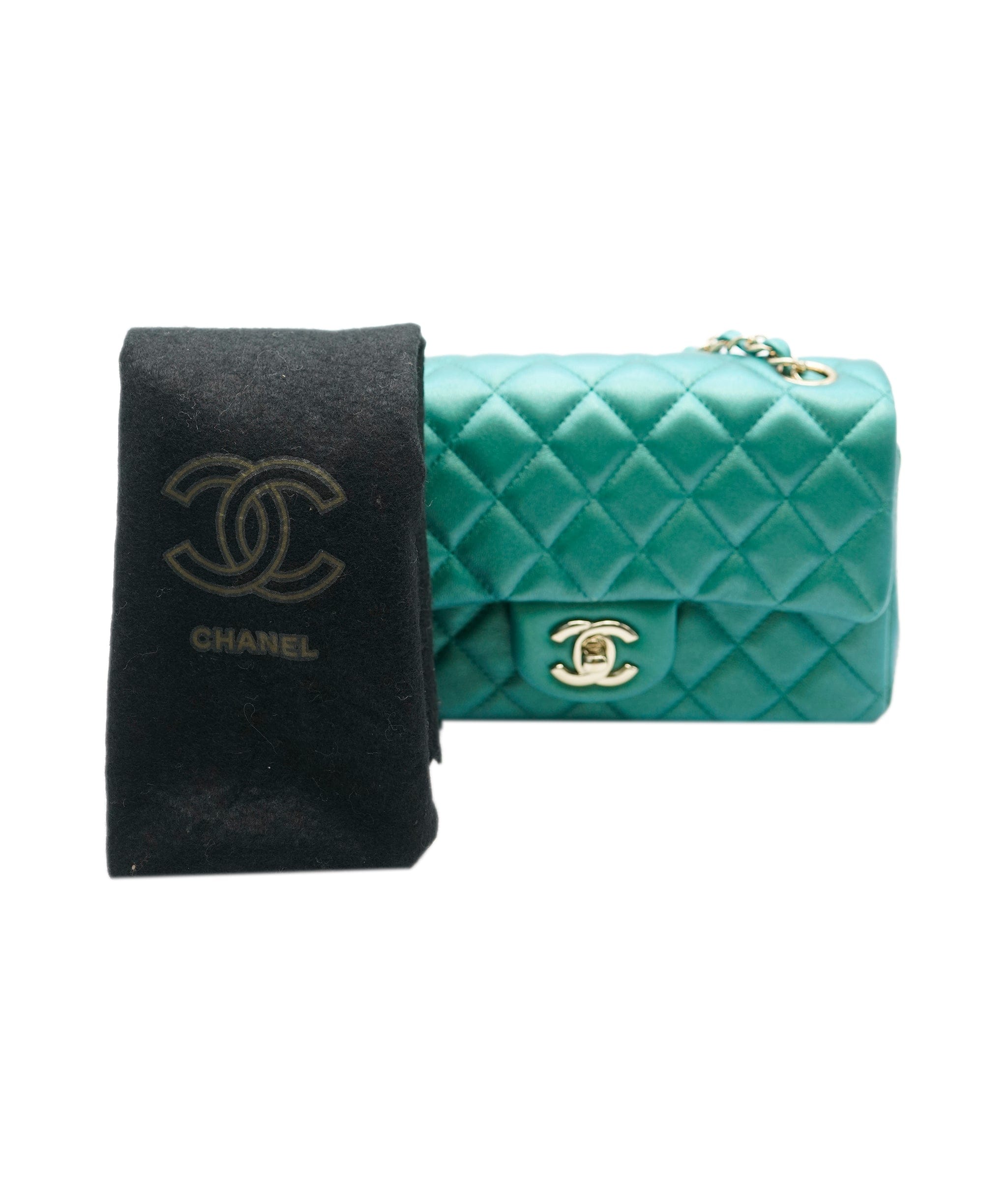 Chanel Chanel Mini Rectangle Dark Green Crossbody  ALC1256