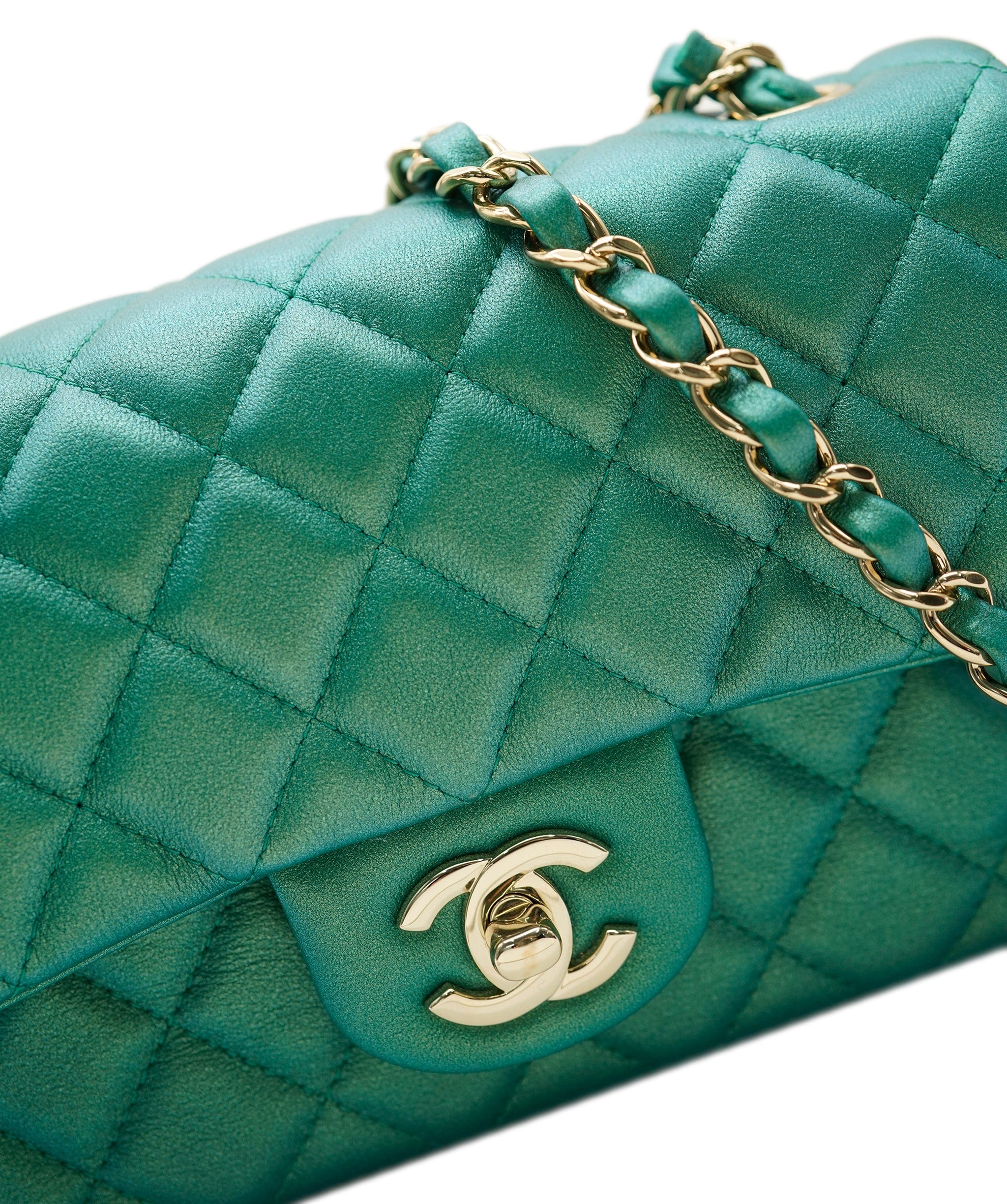 Chanel Chanel Mini Rectangle Dark Green Crossbody  ALC1256