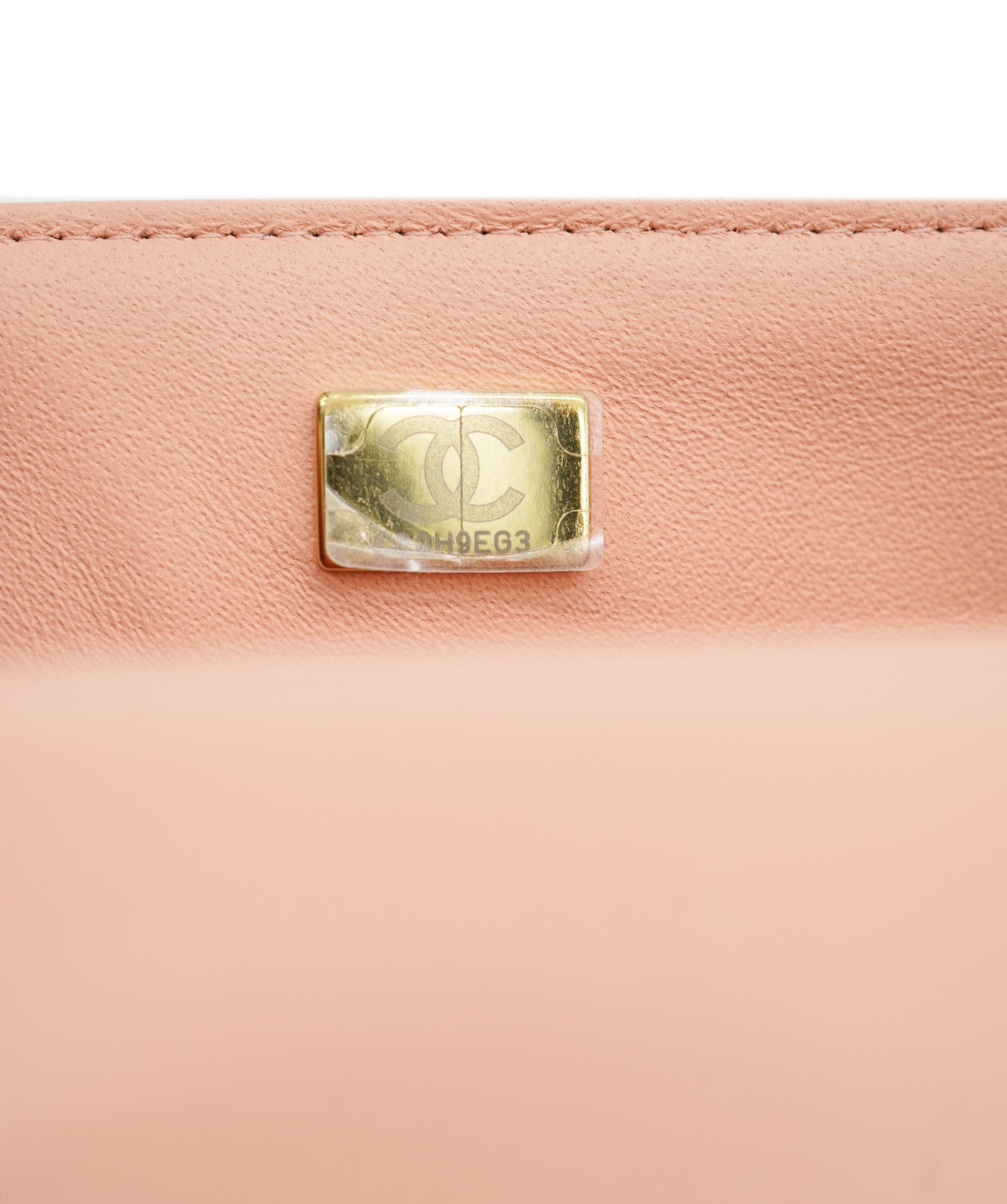 Chanel Chanel mini rectangular pink classic flap with champagne gold hardware - AJC0655