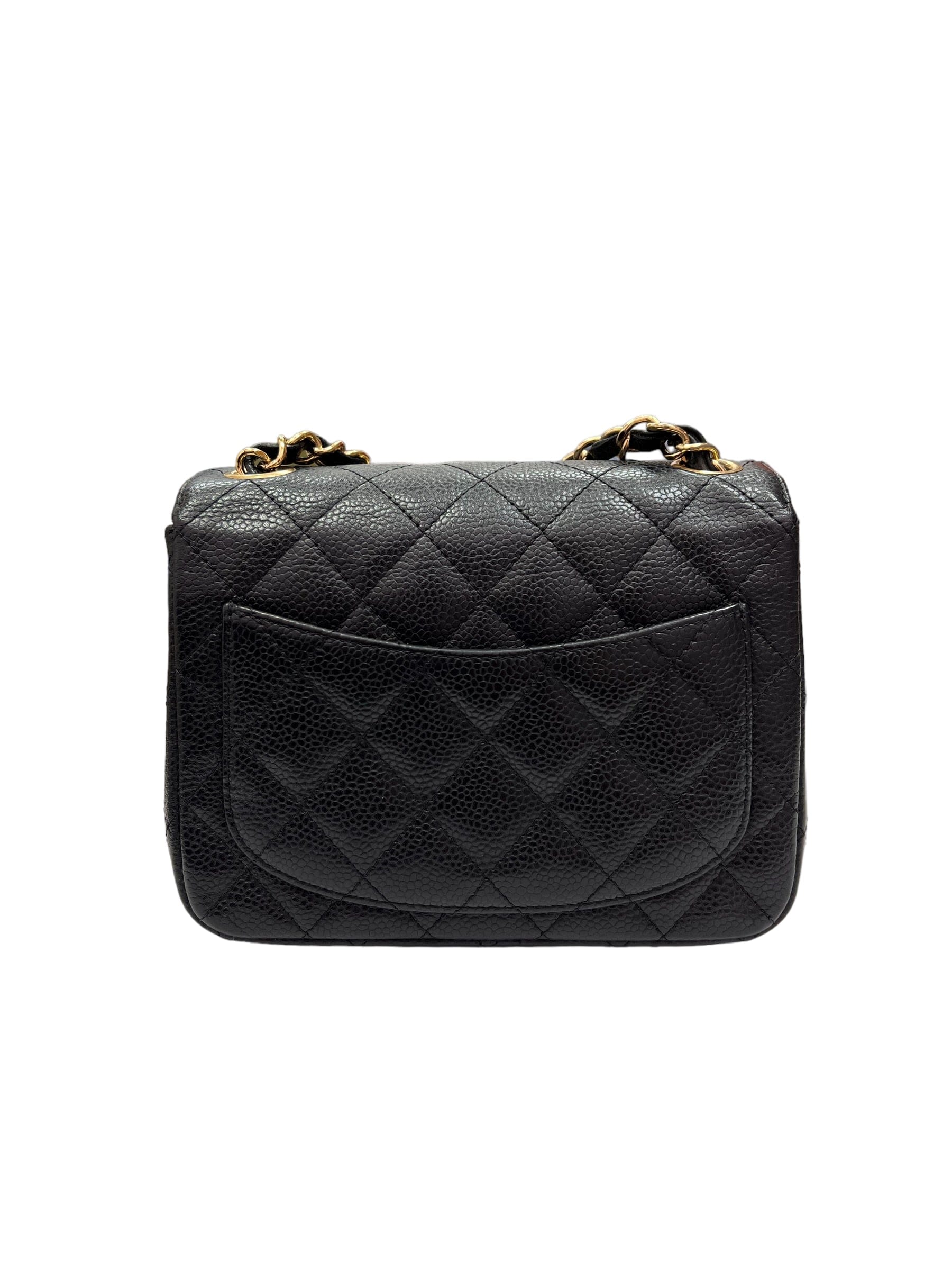 Chanel Chanel Mini Square Black Caviar GHW SKC1567