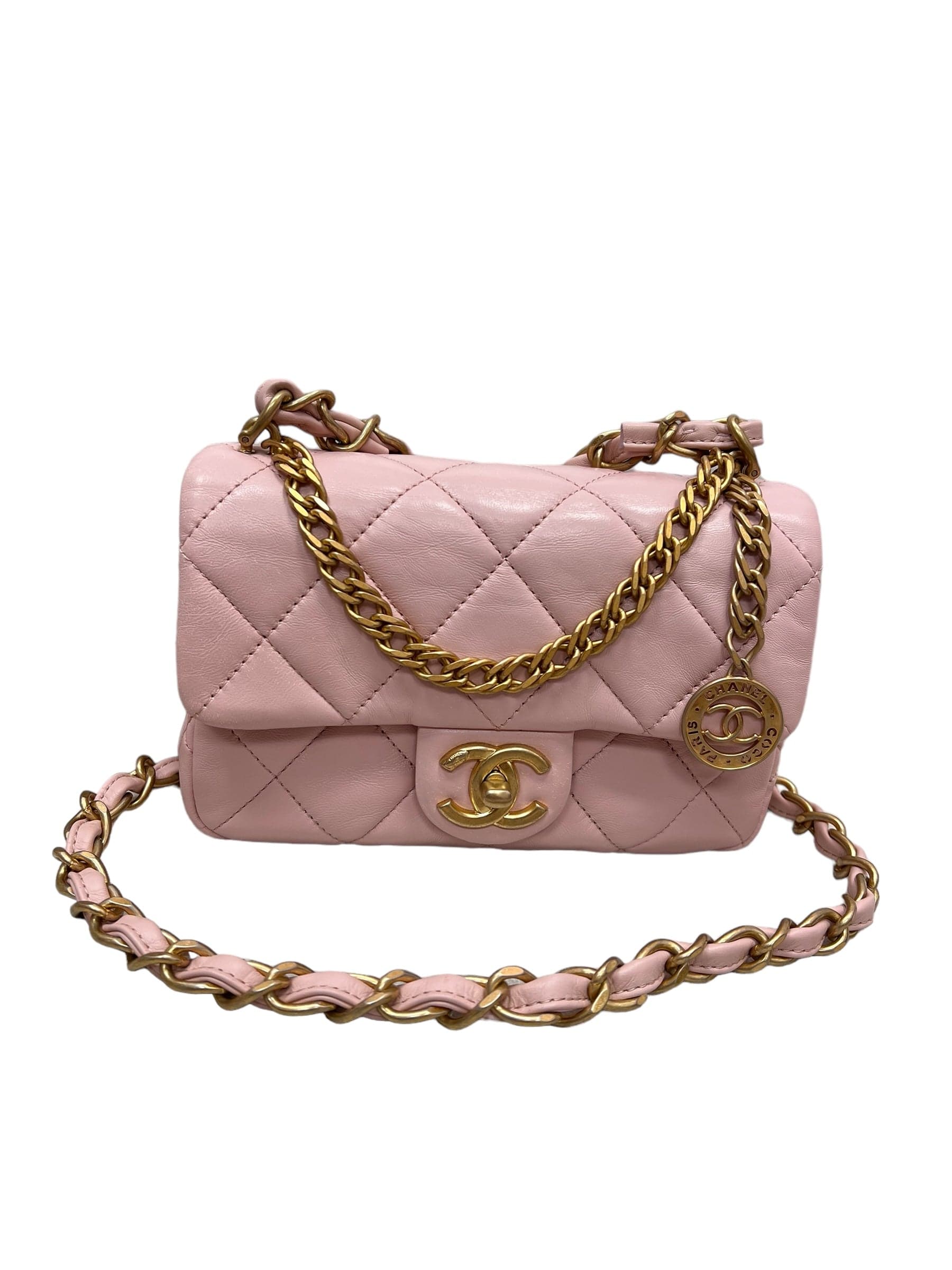 Chanel Chanel Mini Square Sakura Pink Medallion Classic Flap SYL1127