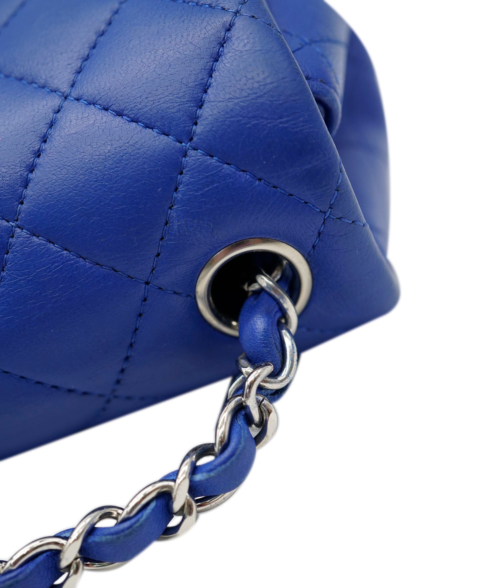 Chanel Chanel mini square timeless bag blue electric lambskin shw AVC1300