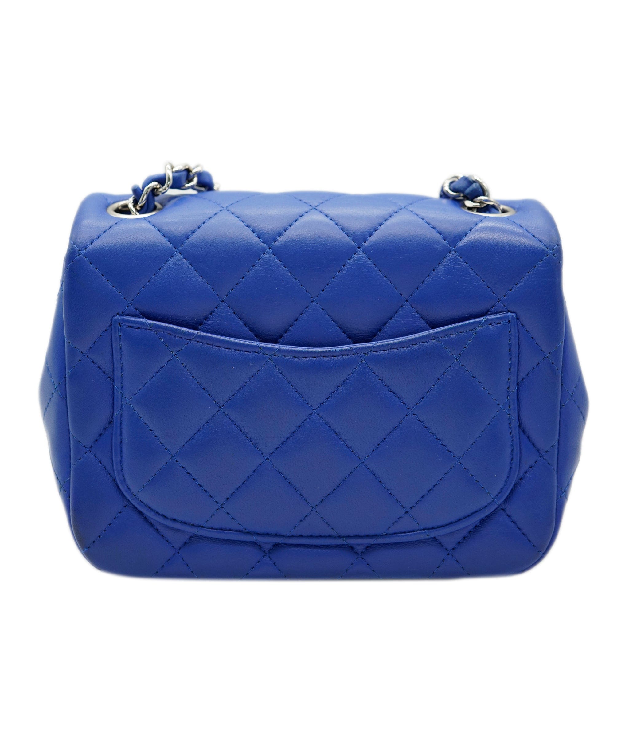 Chanel Chanel mini square timeless bag blue electric lambskin shw AVC1300