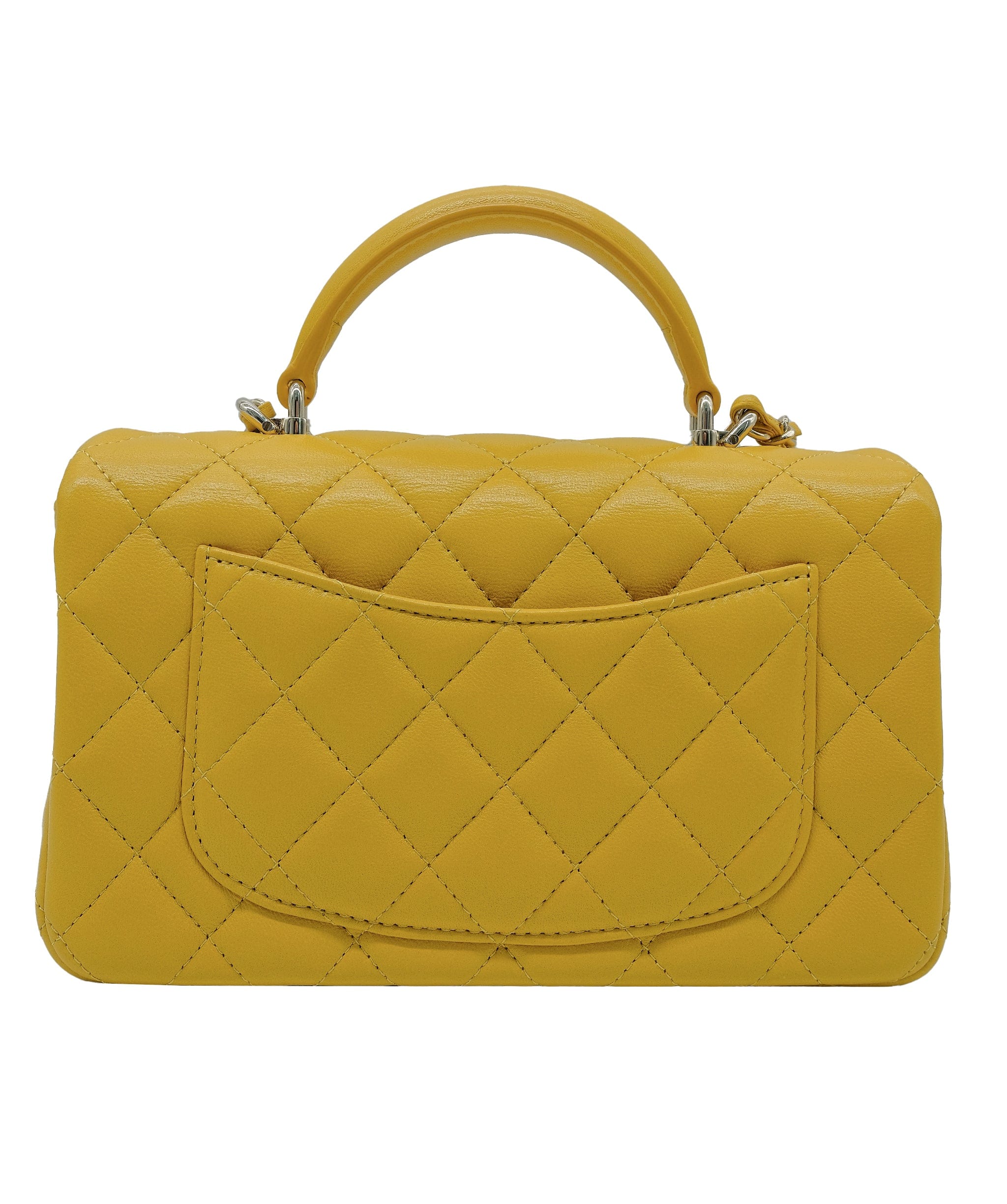 Chanel Chanel Mini Top Handle Yellow Flap RJL1948