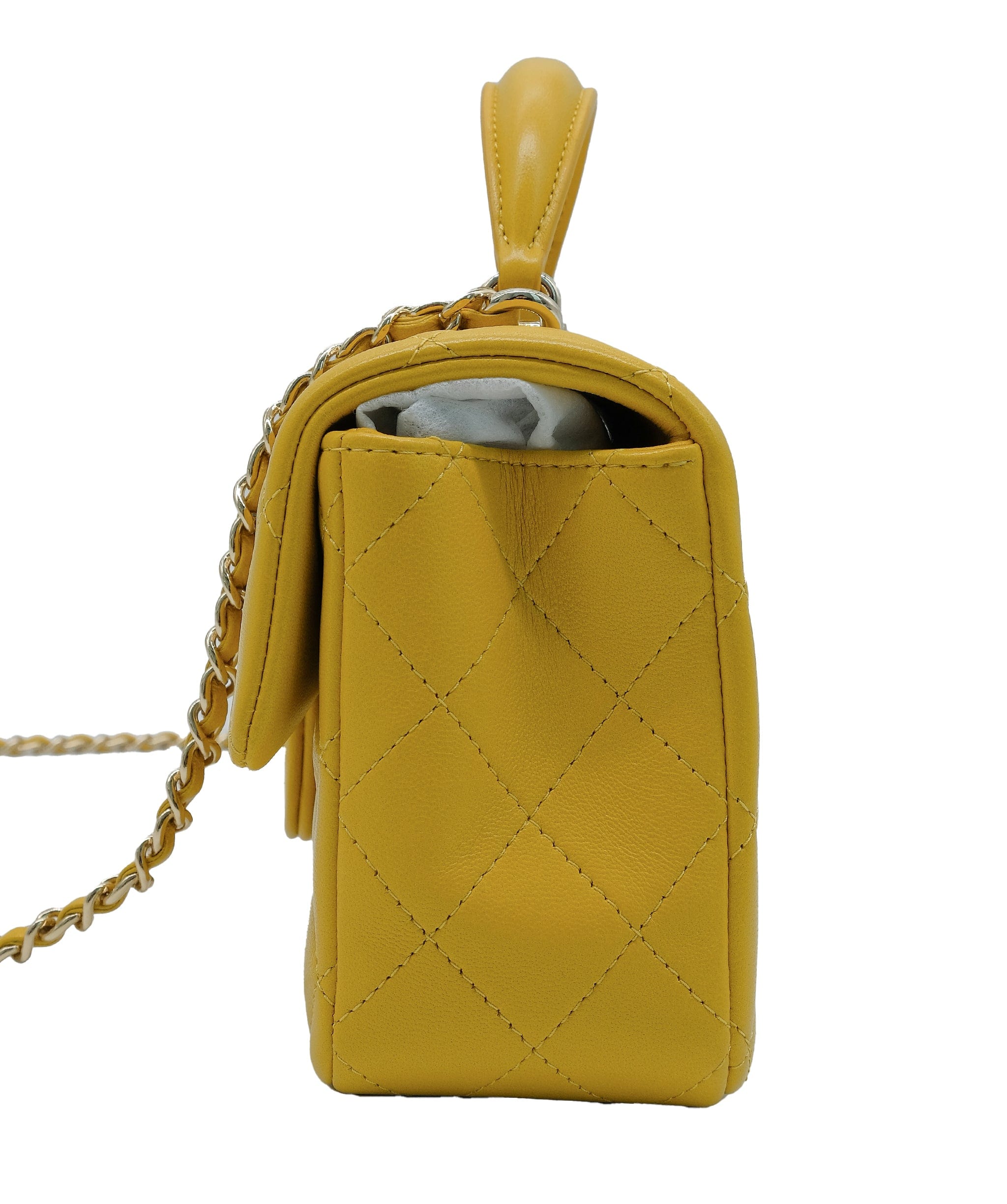 Chanel Chanel Mini Top Handle Yellow Flap RJL1948