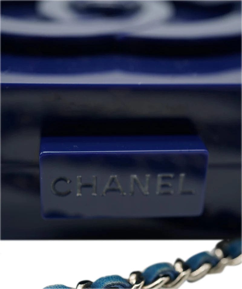 Chanel Chanel Navy Blue Plexiglass Boy Brick Lego Clutch - DXBS1469