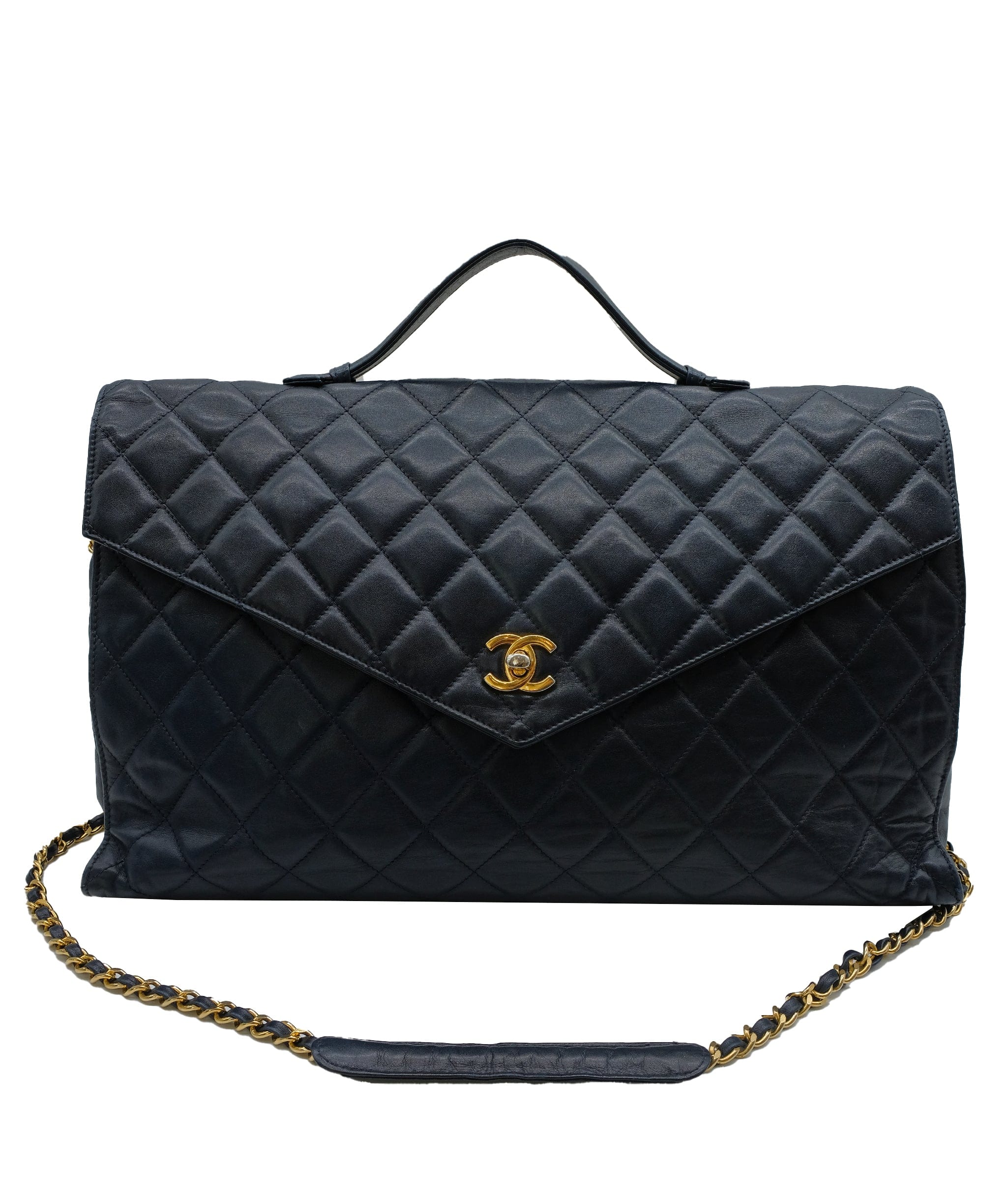 Chanel Chanel Navy Lambskin Envelope Flap Navy Lambskin ASC5262