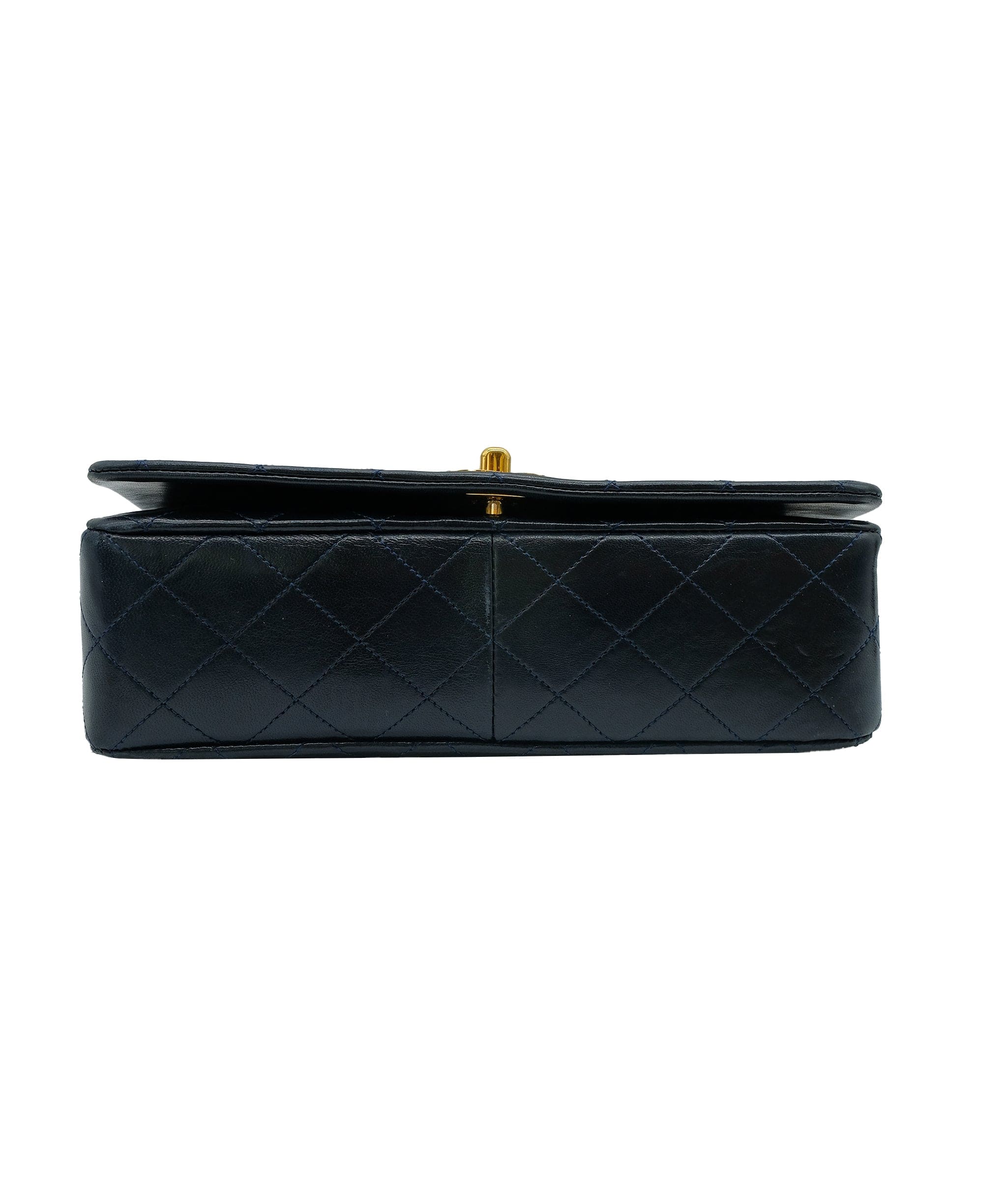 Chanel Chanel Navy Lambskin Full Flap Navy Lambskin ASC5275