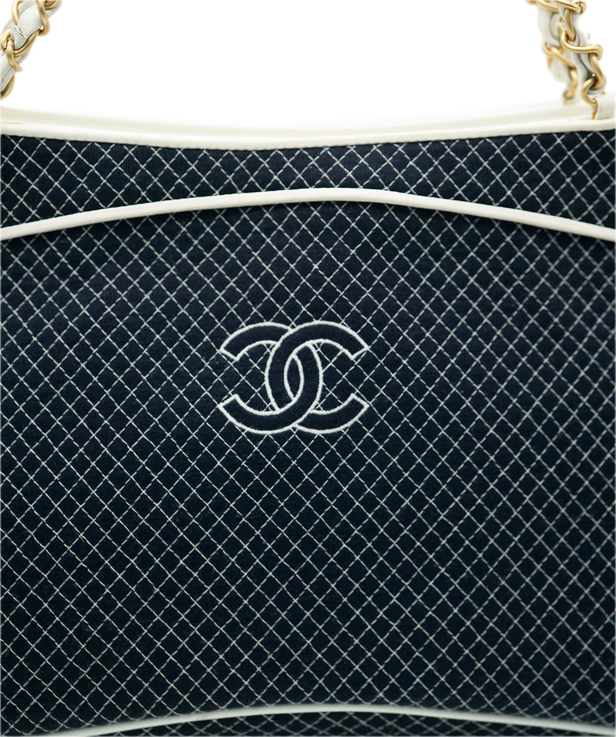 Chanel Chanel navy & white wild stitch canvas tote - AJC0768