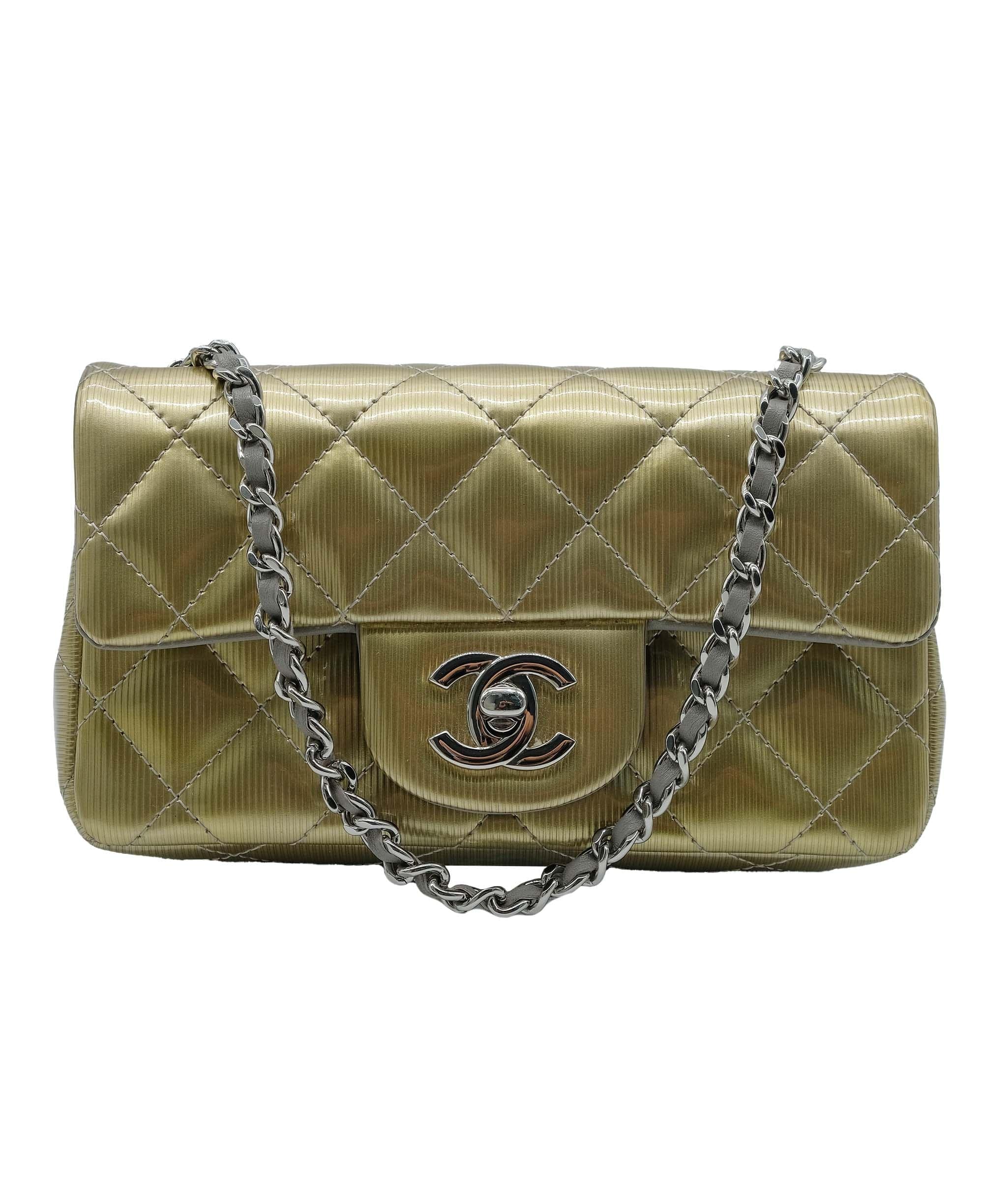 Chanel Chanel Patent Gold Mini Flap RJC2720