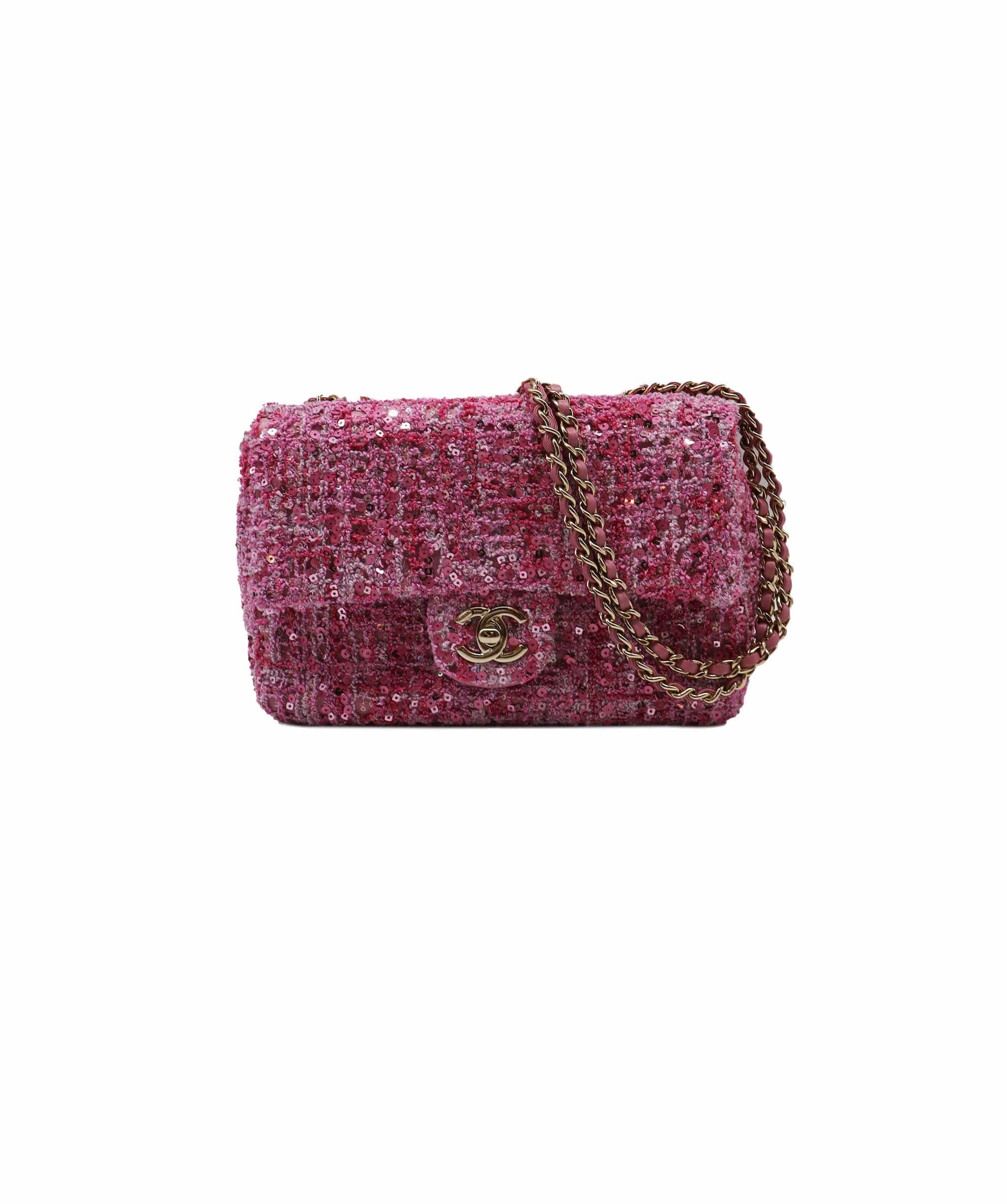 Chanel Chanel pink sequin mini square DXBV0034