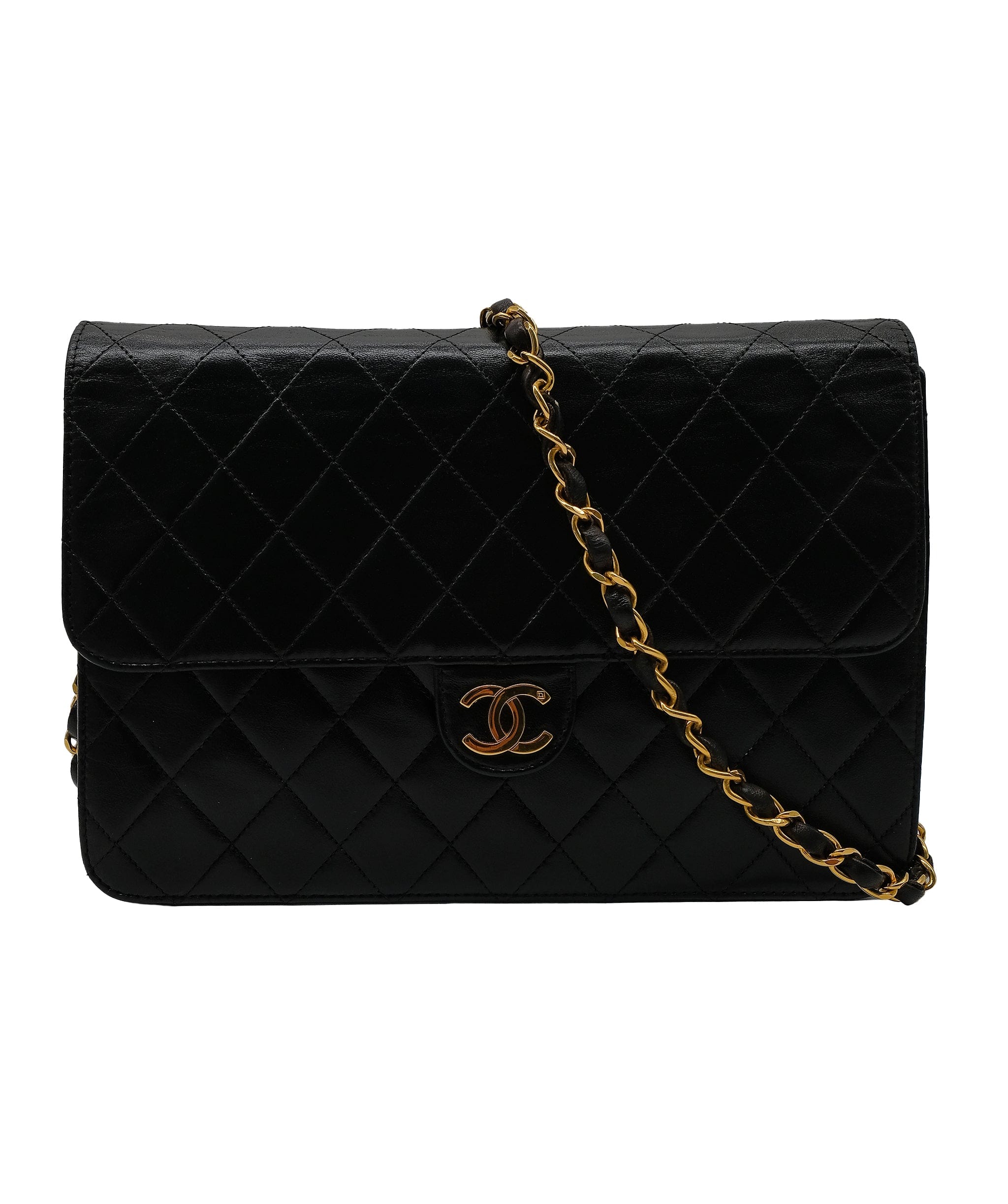 Chanel CHANEL pushlock chain shoulder bag black  ASL10328