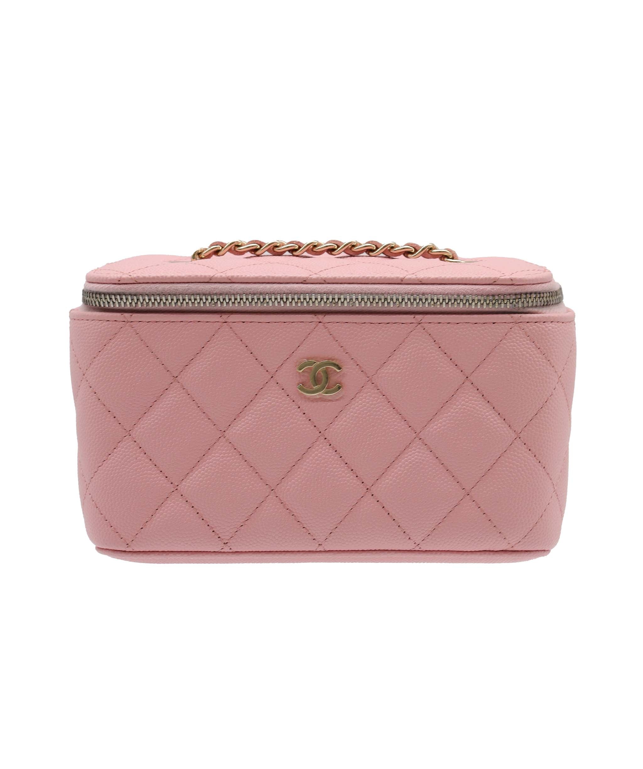 Chanel Chanel Rectangle Vanity Pink Caviar LGHW #31 SKC1540