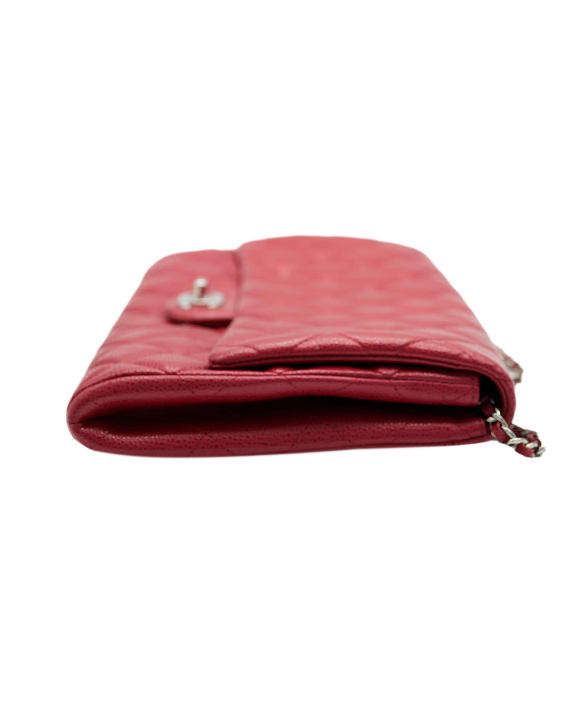 Chanel Chanel Red Caviar Chain on Clutch ASC2056