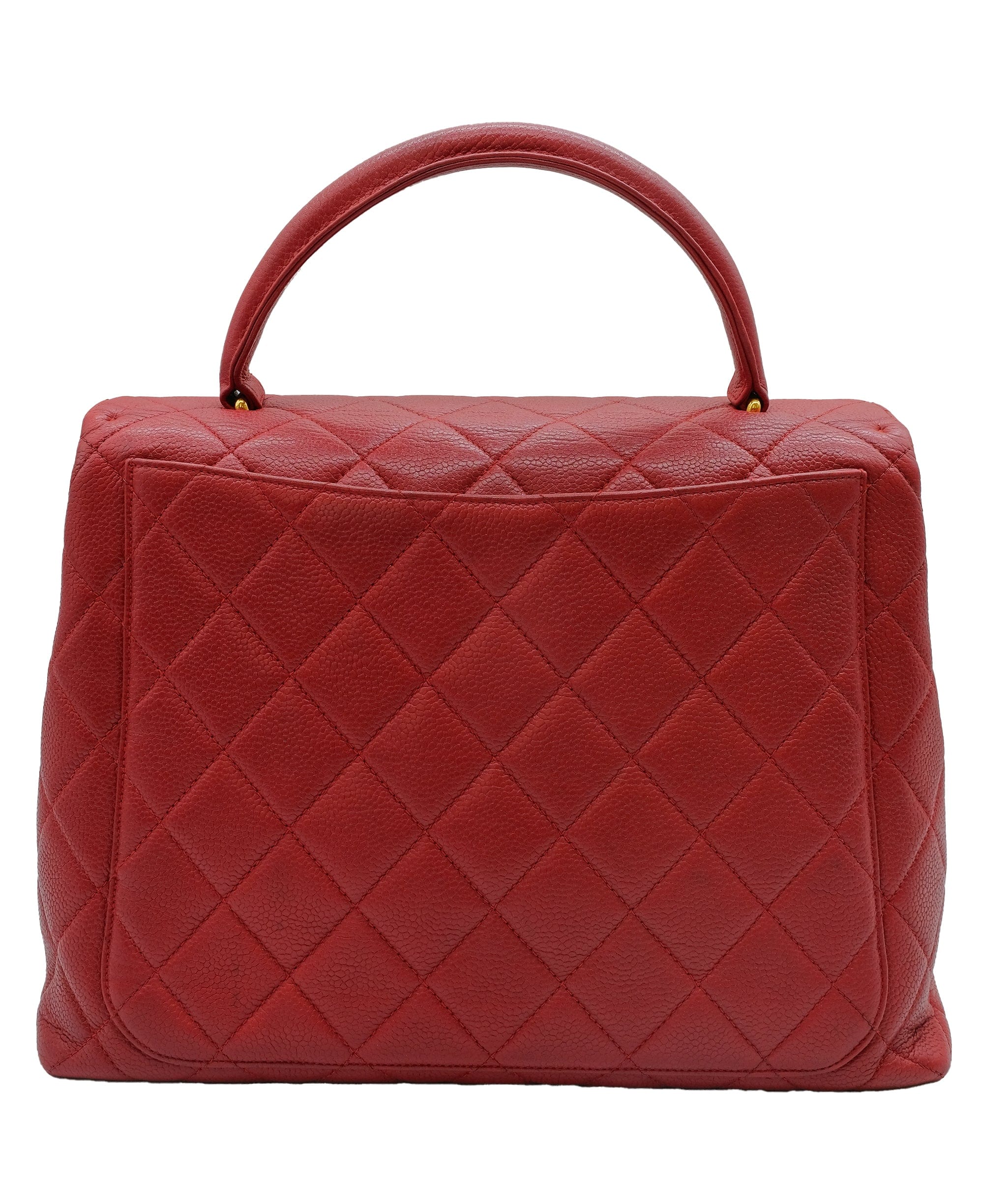 Chanel Chanel Red Caviar Large Top Hand Red Caviar ASC5255