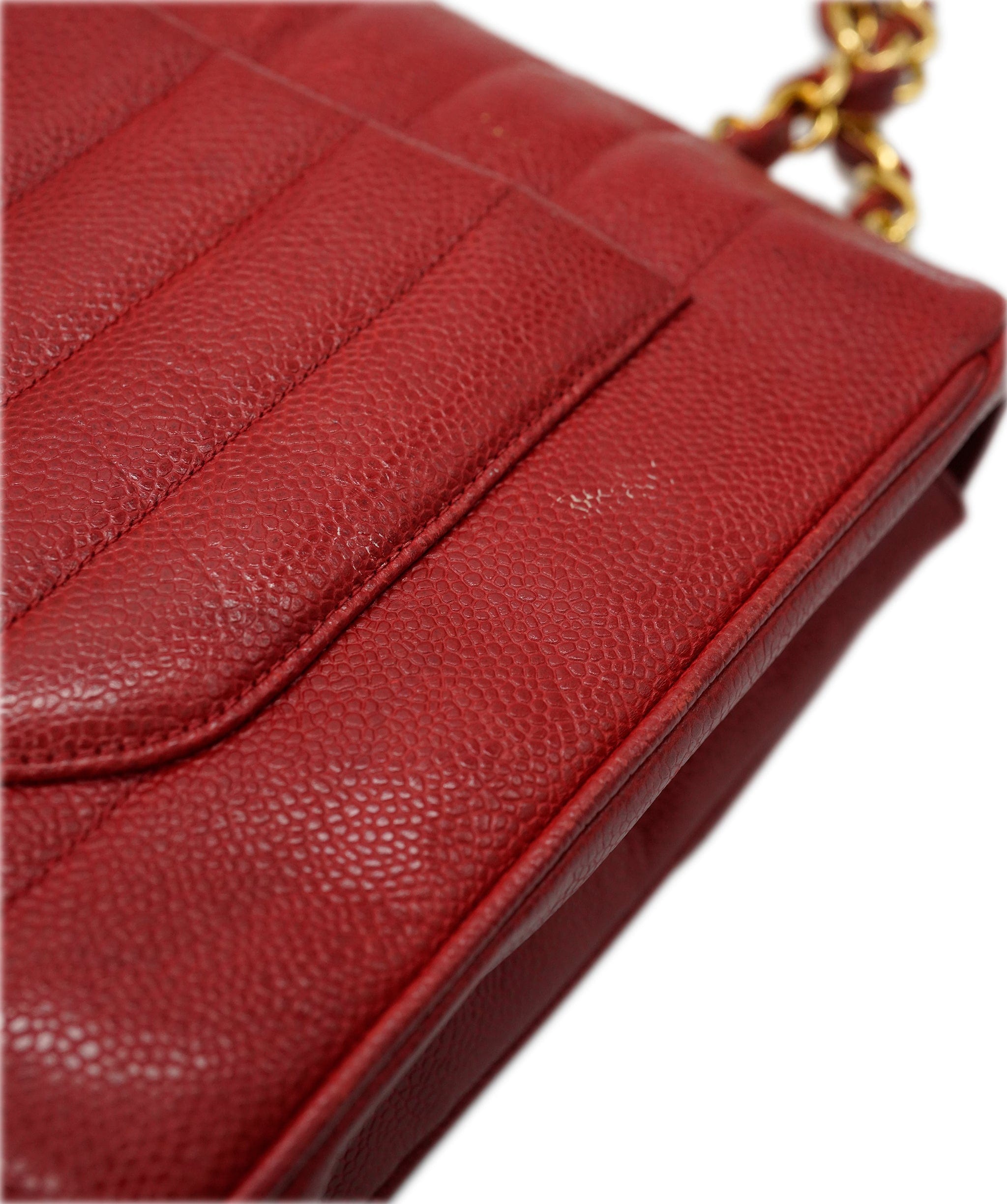 Chanel Chanel Red Jumbo Mademoiselle caviar bag - Comes with Box and Dustbag  - AJC0721