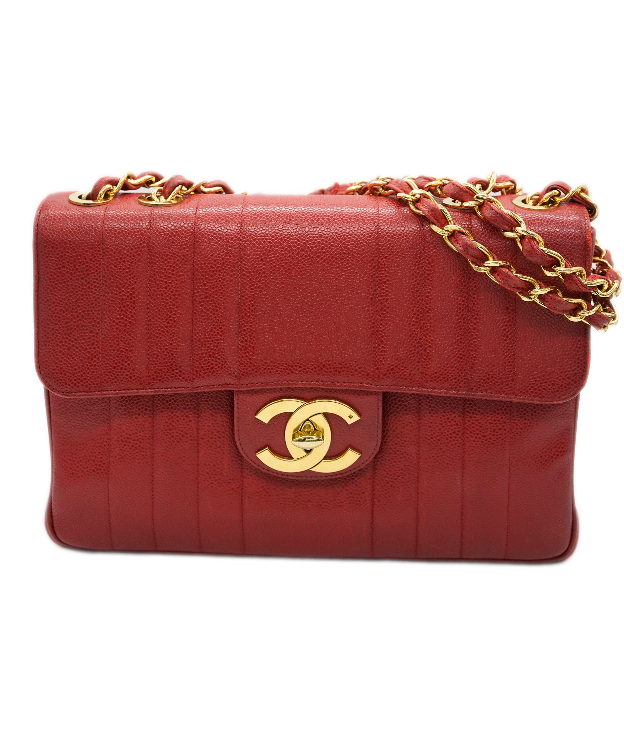 Chanel Chanel Red Jumbo Mademoiselle caviar bag - Comes with Box and Dustbag  - AJC0721