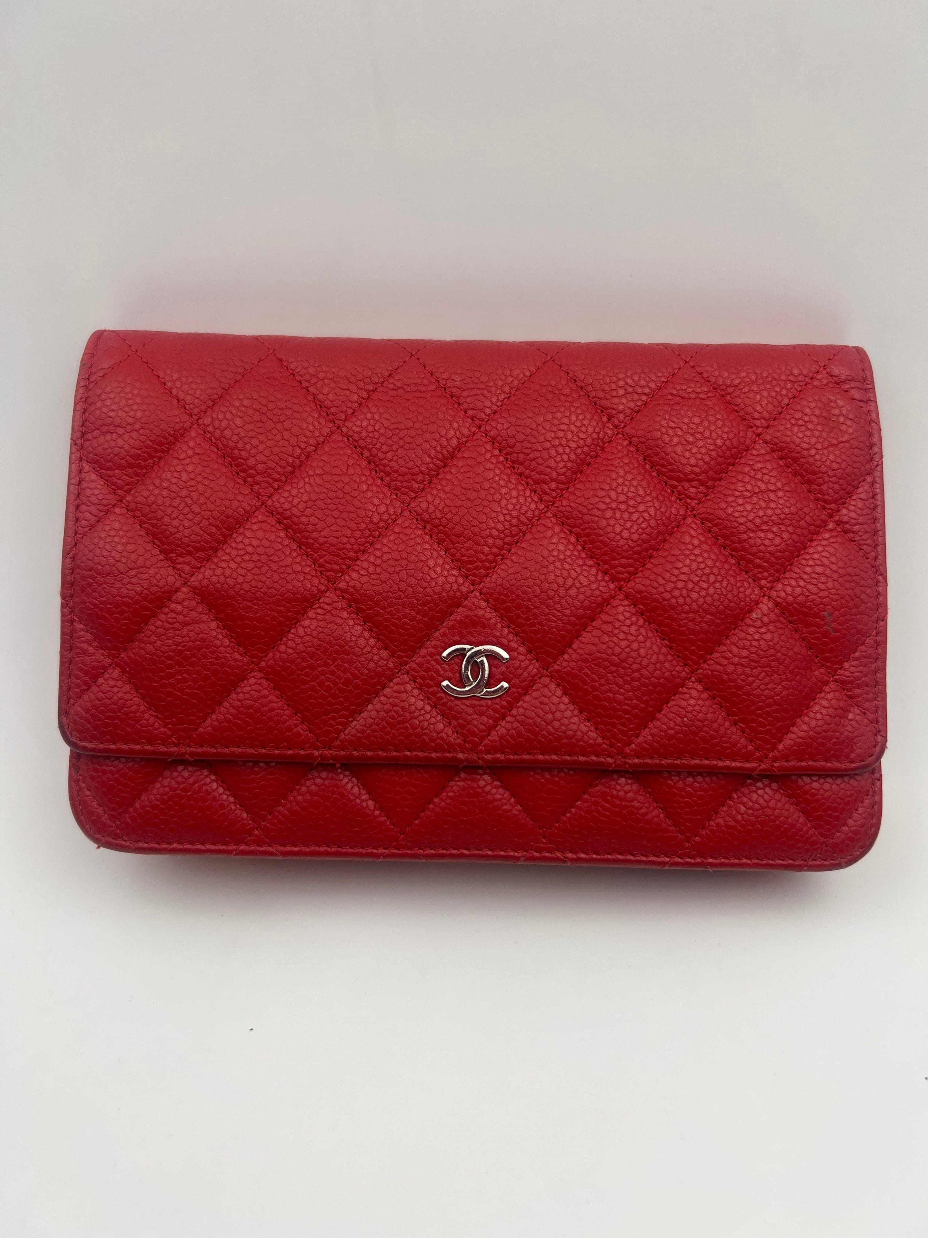 Chanel Chanel Red Wallet On Chain ALC0703