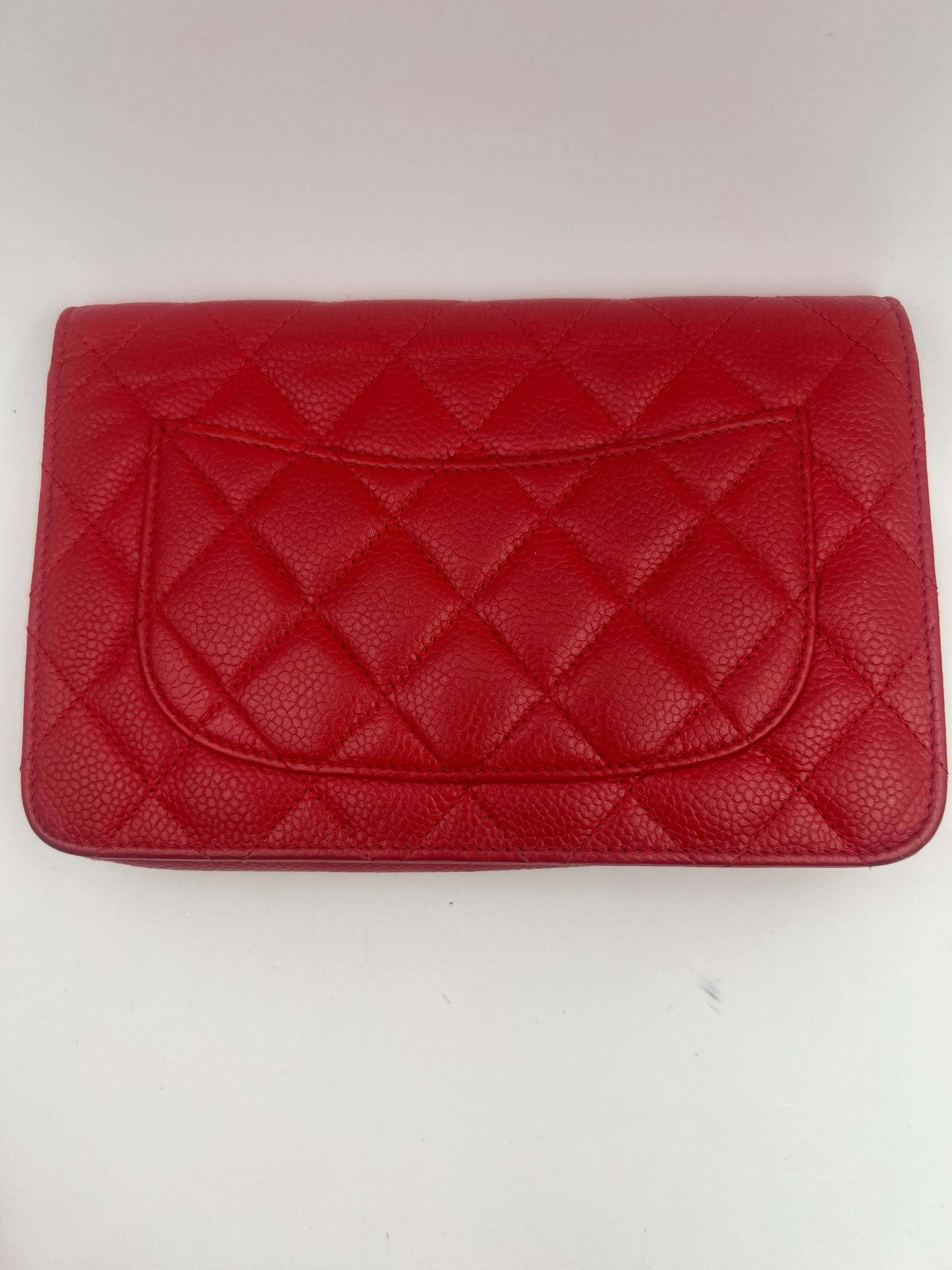 Chanel Chanel Red Wallet On Chain ALC0703