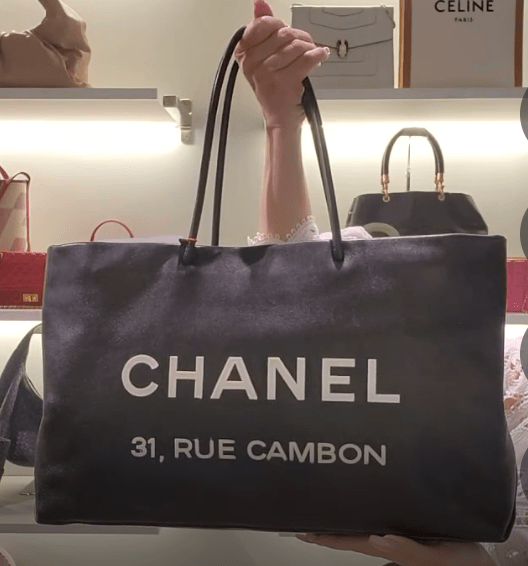 Chanel Chanel Rue Cambon Tote Black Calfskin SYCC116