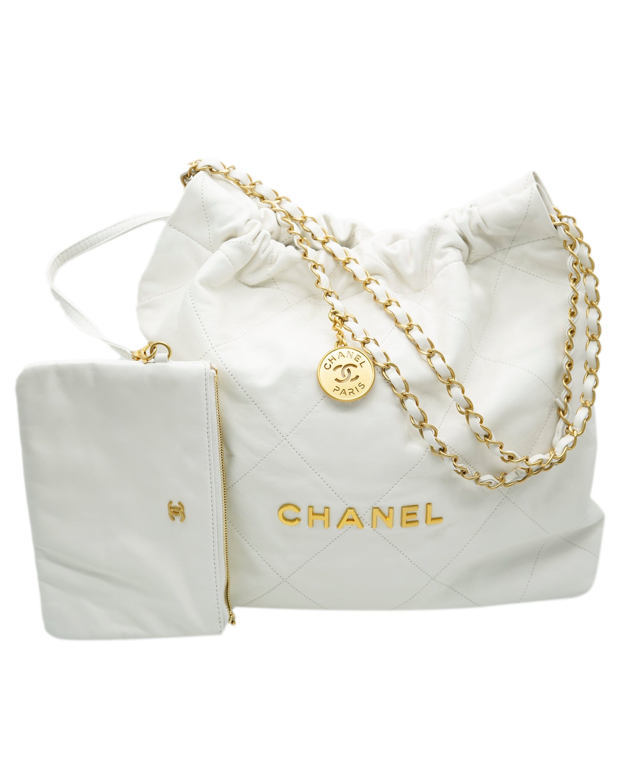 Chanel Chanel S22 White With GHW Medium  ALC1420