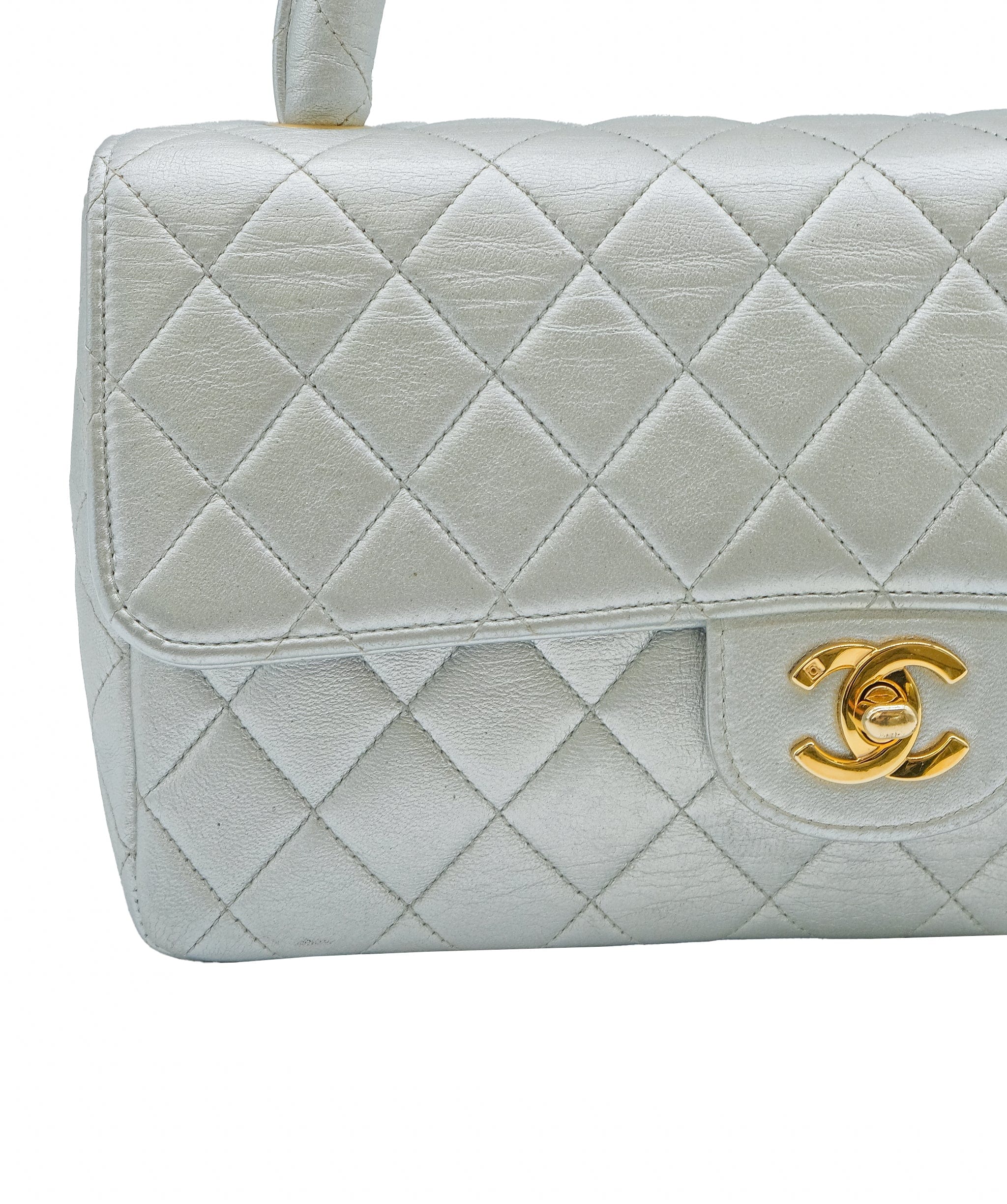 Chanel Chanel Silver Vintage 1994 Parent Bag