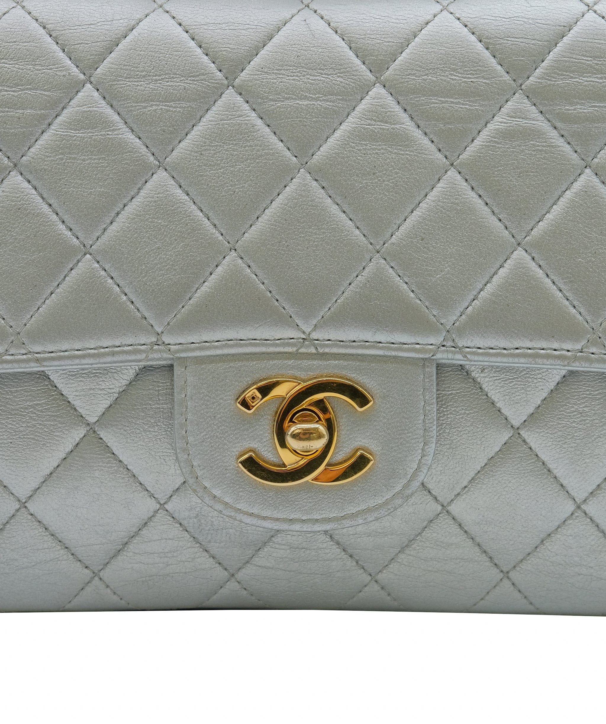 Chanel Chanel Silver Vintage 1994 Parent Bag