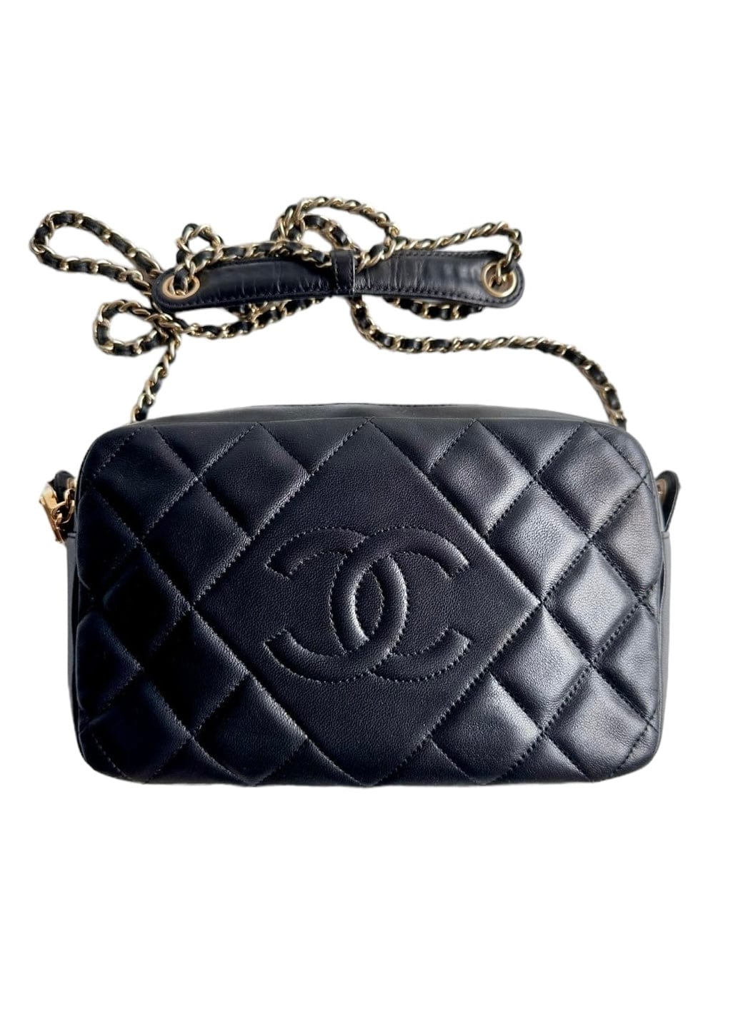 Chanel Chanel Timeless CC Camera Bag Black Lambskin GHW #18 SKC1717