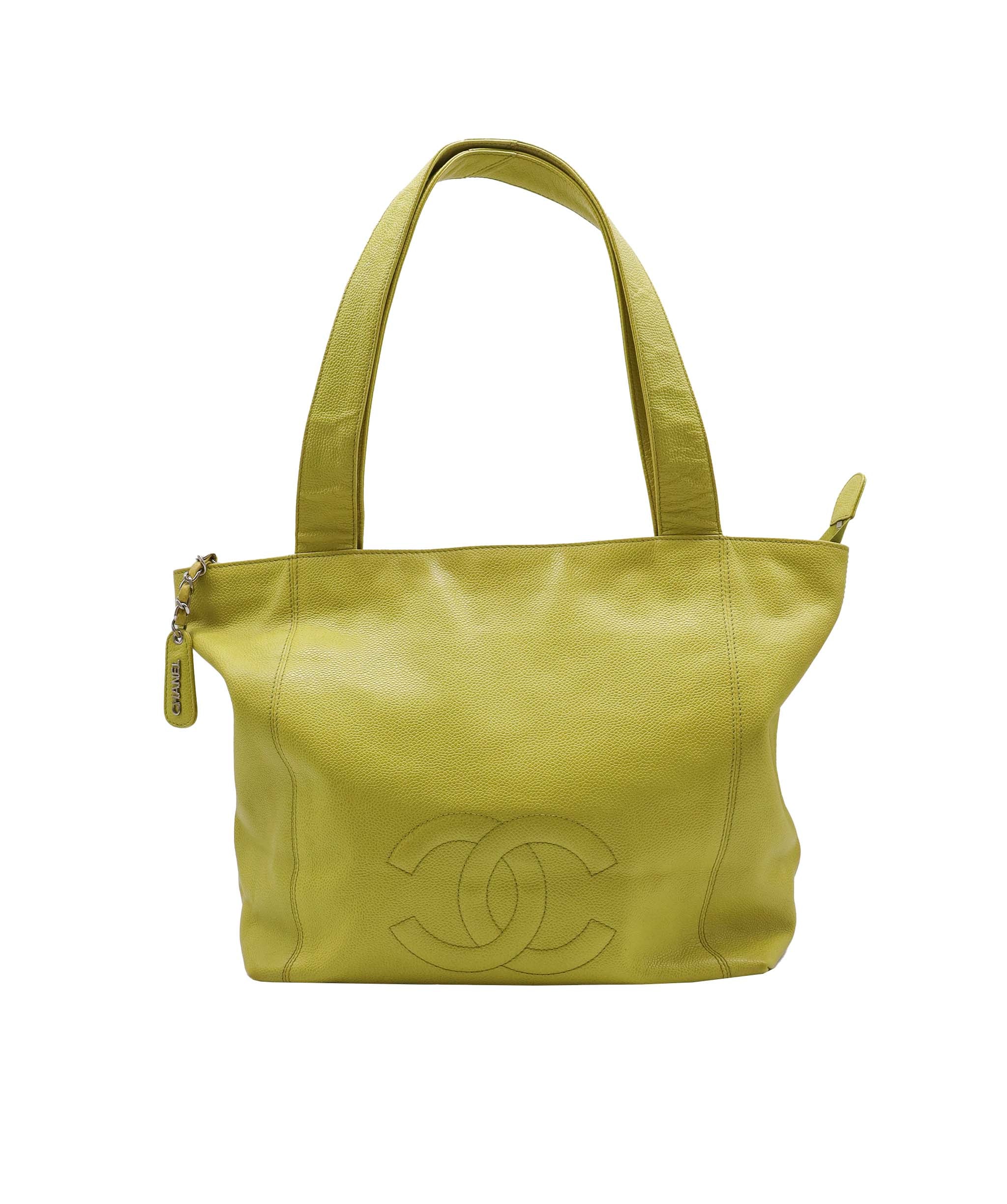 Chanel CHANEL TOTE BAG LIME CAVIAR SKIN 90250457 DXBS1306