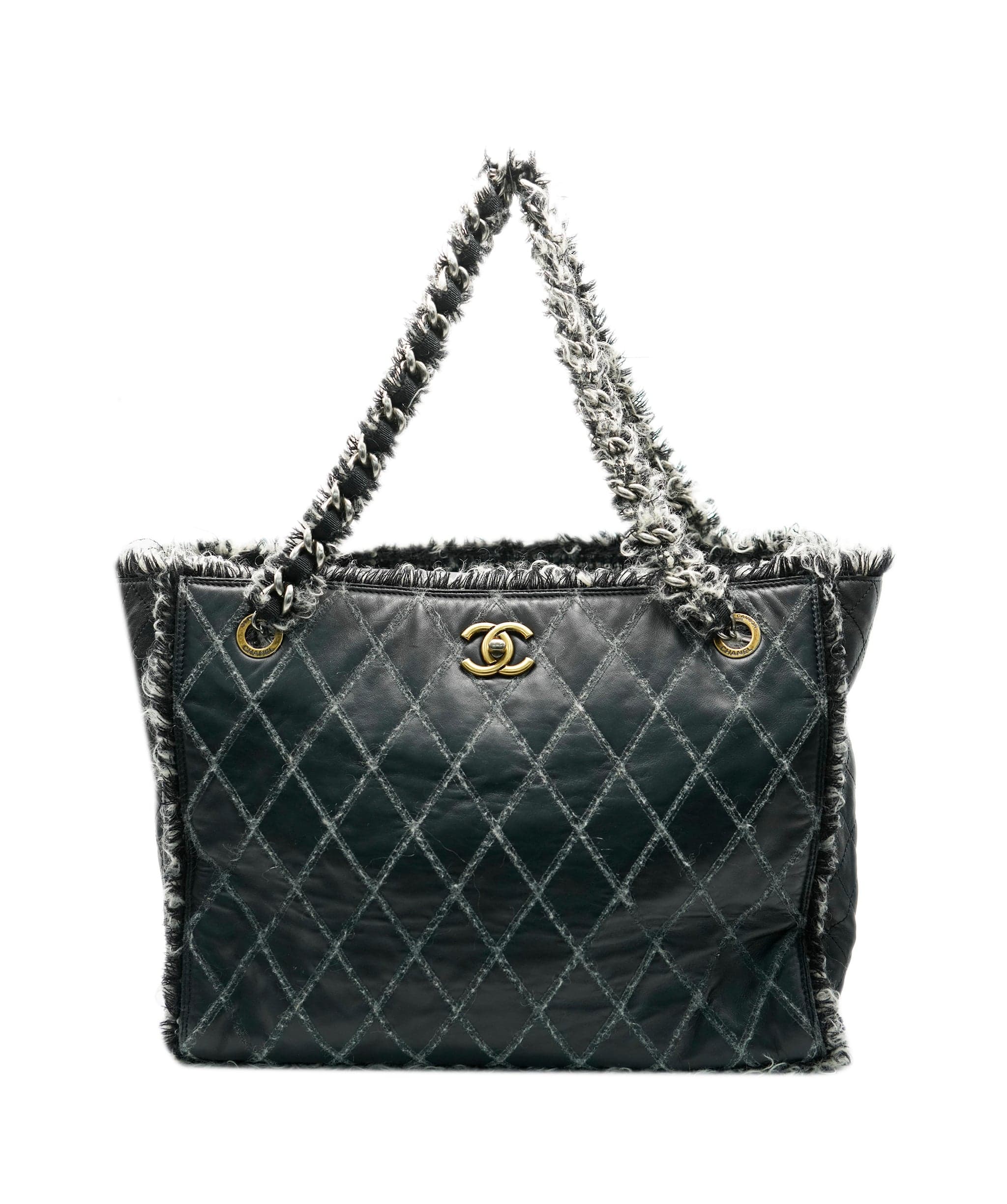 Chanel Chanel tote bag quilted leather and tweed AVC1959