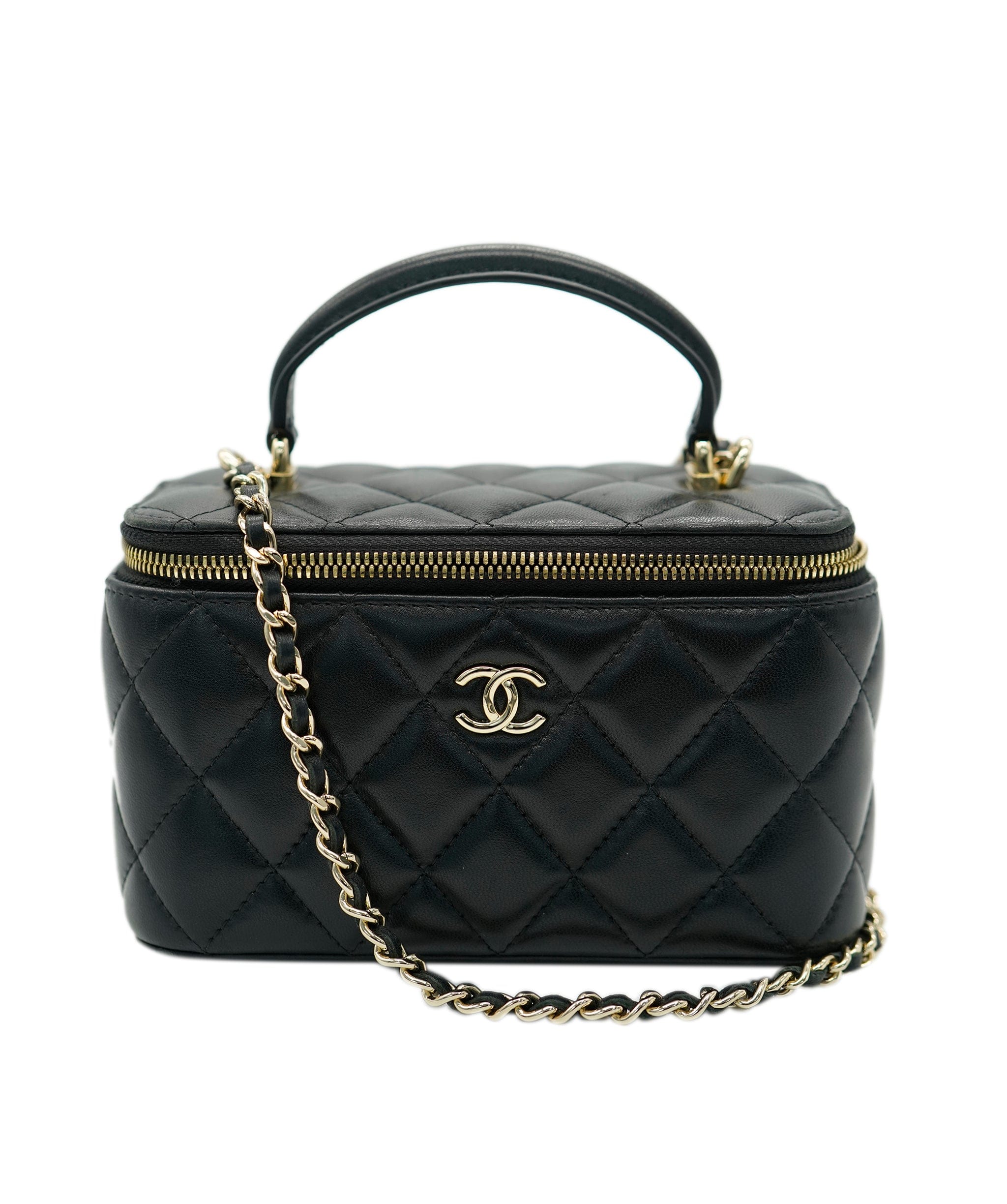 Chanel Chanel Vanity Lambskin Leather Silver Hardware ALL0722