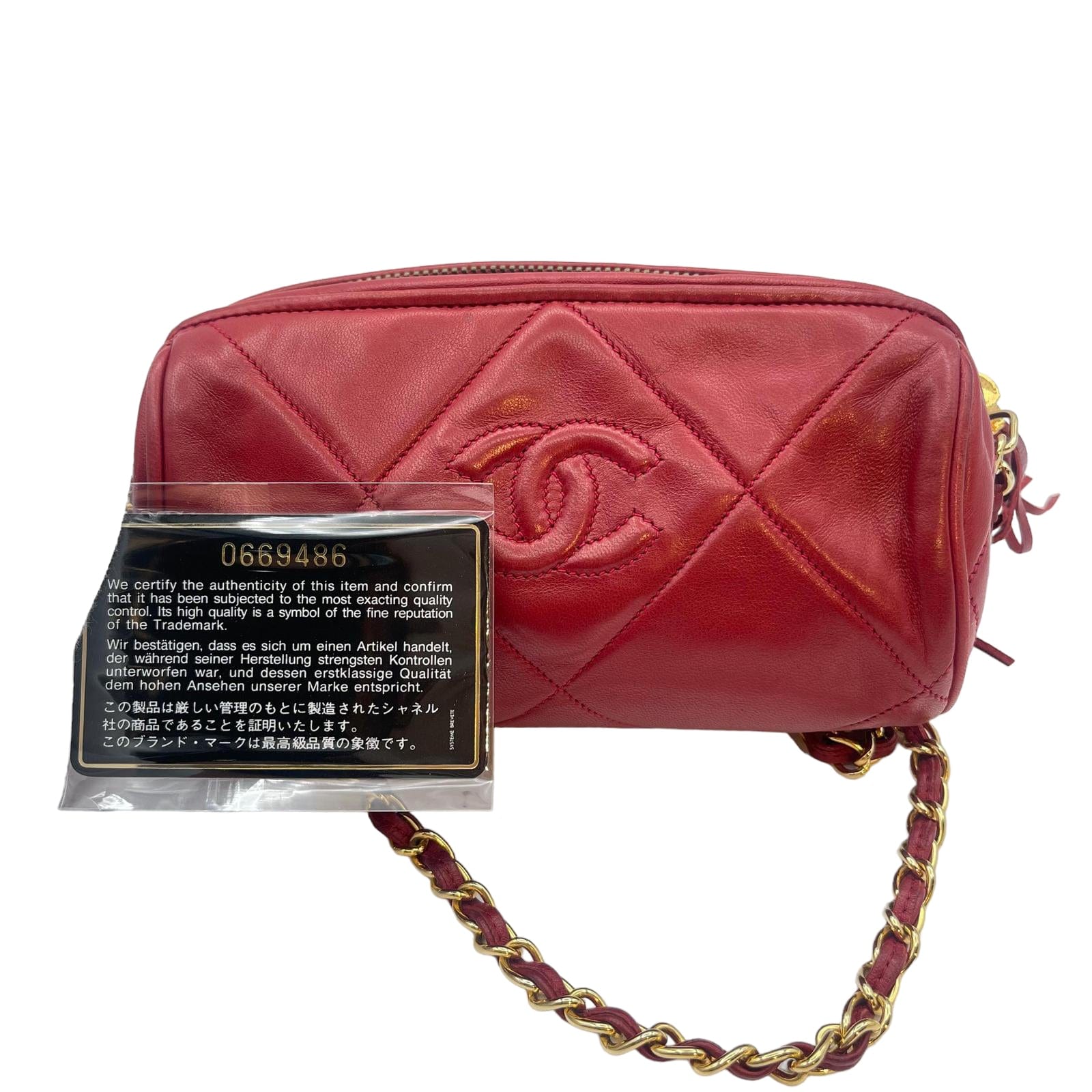 Chanel Chanel Vintage Camera Bag Red Lambskin GHW LP90196715 ASC2507